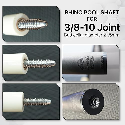 Miniatura 3 de RHINO - Taco de piscina de carbono de 30"  38-10 de un solo eje, punta de 11,8 mm, 12,2 mm, 12,4 mm, 12,5 mm, 12,6 mm, 12,7 mm, 12,8 mm, 12,9 mm,