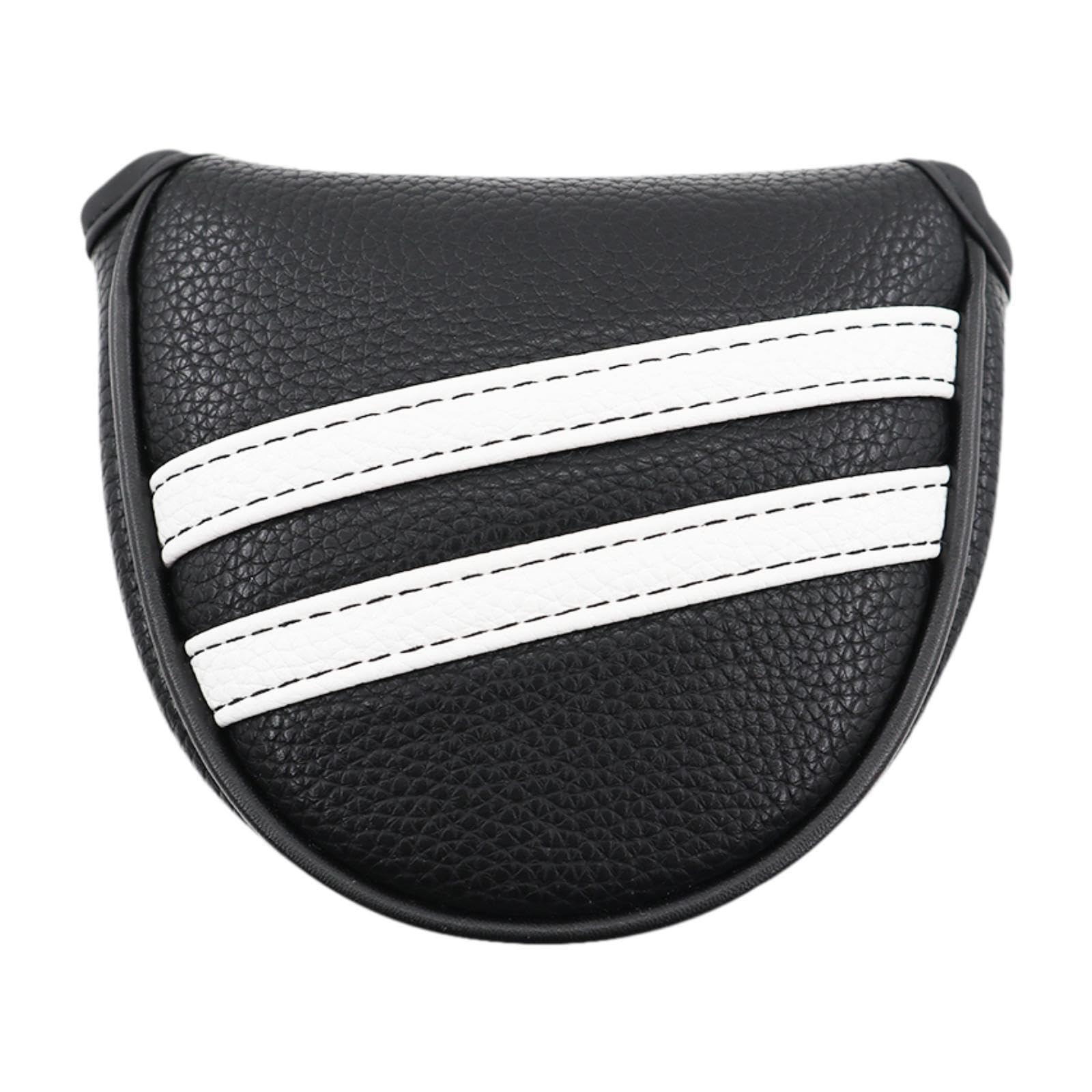rongweiwang Golf Mallet Putter Head Cover Made Scratch Resistant PU Leather Offering Durable Golf Club Putter Cover Features Easy On/Off Ensures Snug Fit Without Slipping Off Easily