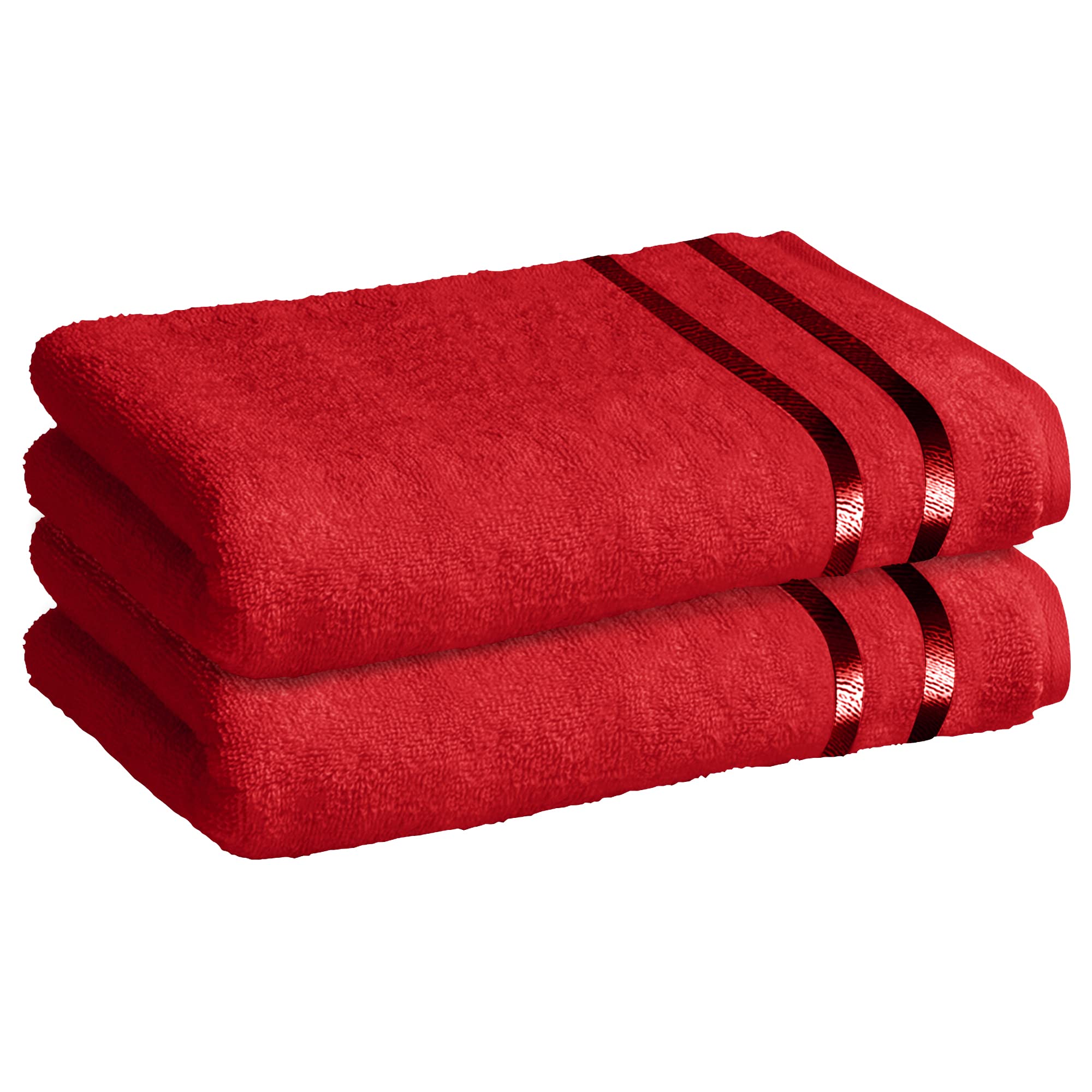 Blue Cotton Bath Towels - Soft & Absorbent -13