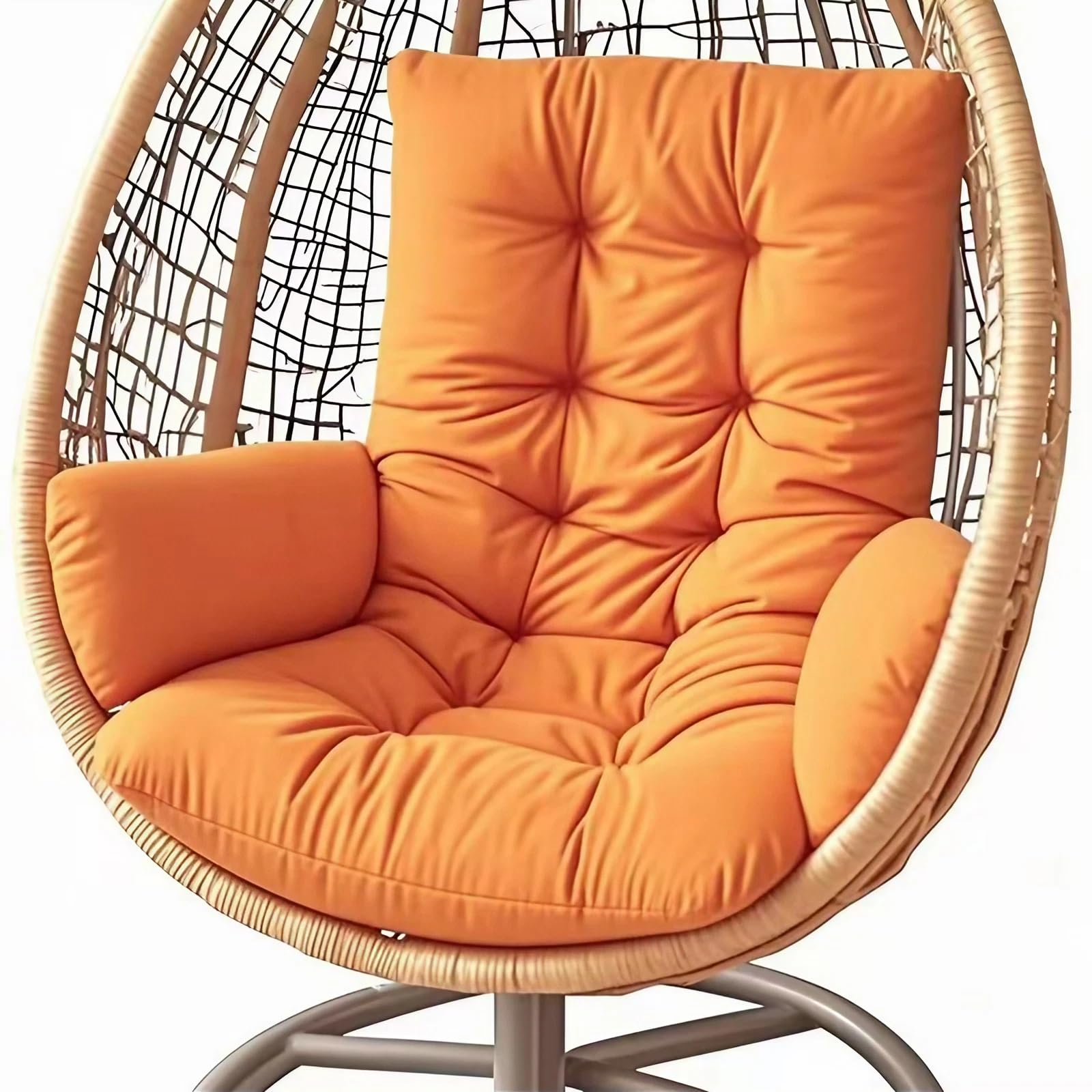 DEHUDEOUHS Thickened Outdoor Chair Cushion for Egg, Wicker, Swing & Hammock Styles(Orange)