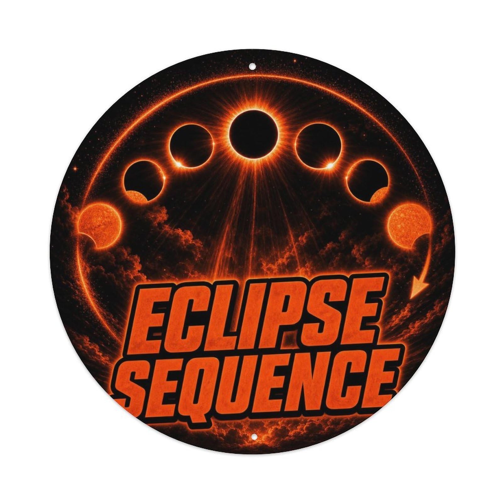 Odgynaw 8X8inch(20X20cm) Cosmic Multiple Exposure Sequence Astronomy Deep Space Metal Tin Sign