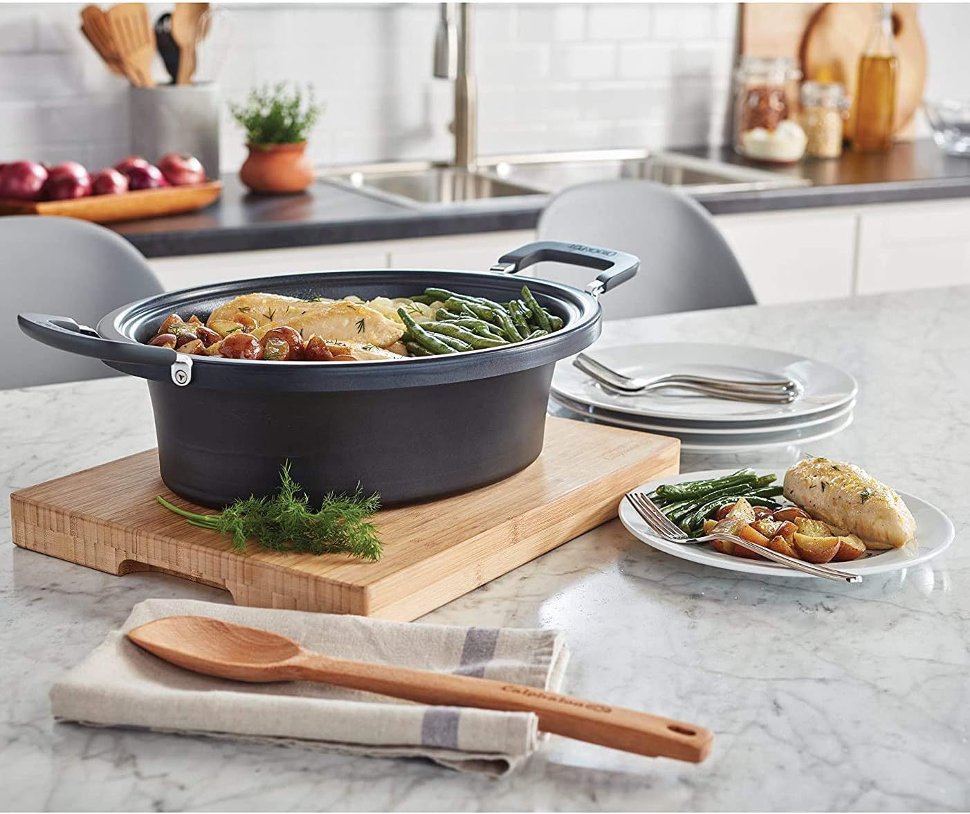 Disassembled Crock-Pot Multi-Cooker components