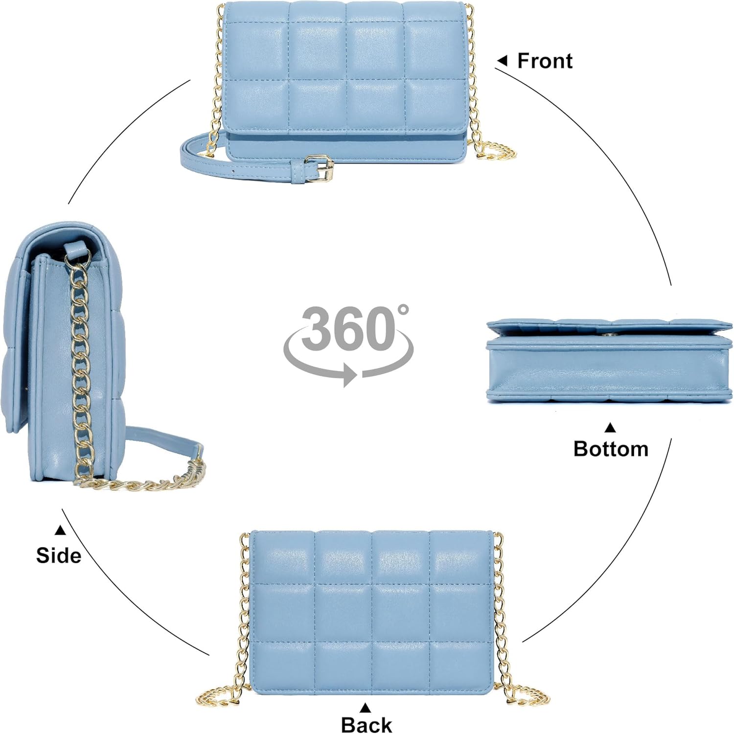 KUKOO Small Crossbody Bag for Women Cell Phone Wallet Purse Clutch Handbags with Credit Card Slots - Image 6