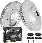 WEIZE Front Brake Kit Compatible with 2003-2007 Honda Accord 2008-2017, 2013-2018 Civic, 2002-2004 CR-V, 2003-2011 Honda Element Drilled and Slotted Brakes Rotors Replacement 31257 914 p