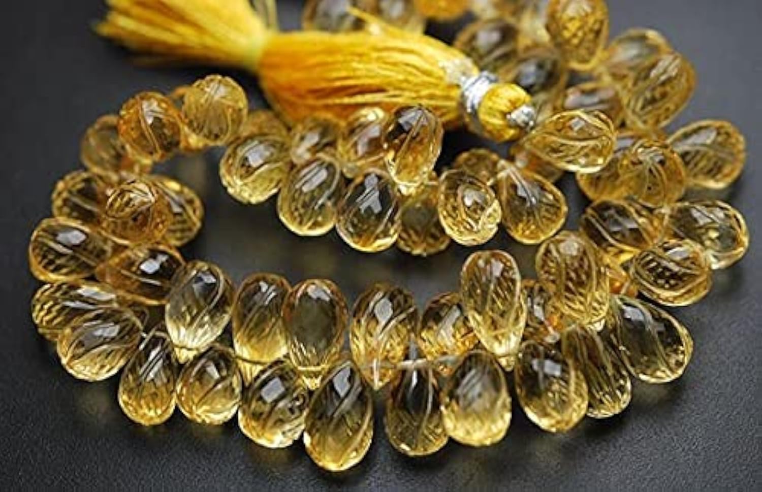 Briolettes en citrine naturelle de qualité supérieure pour joaillerie fine