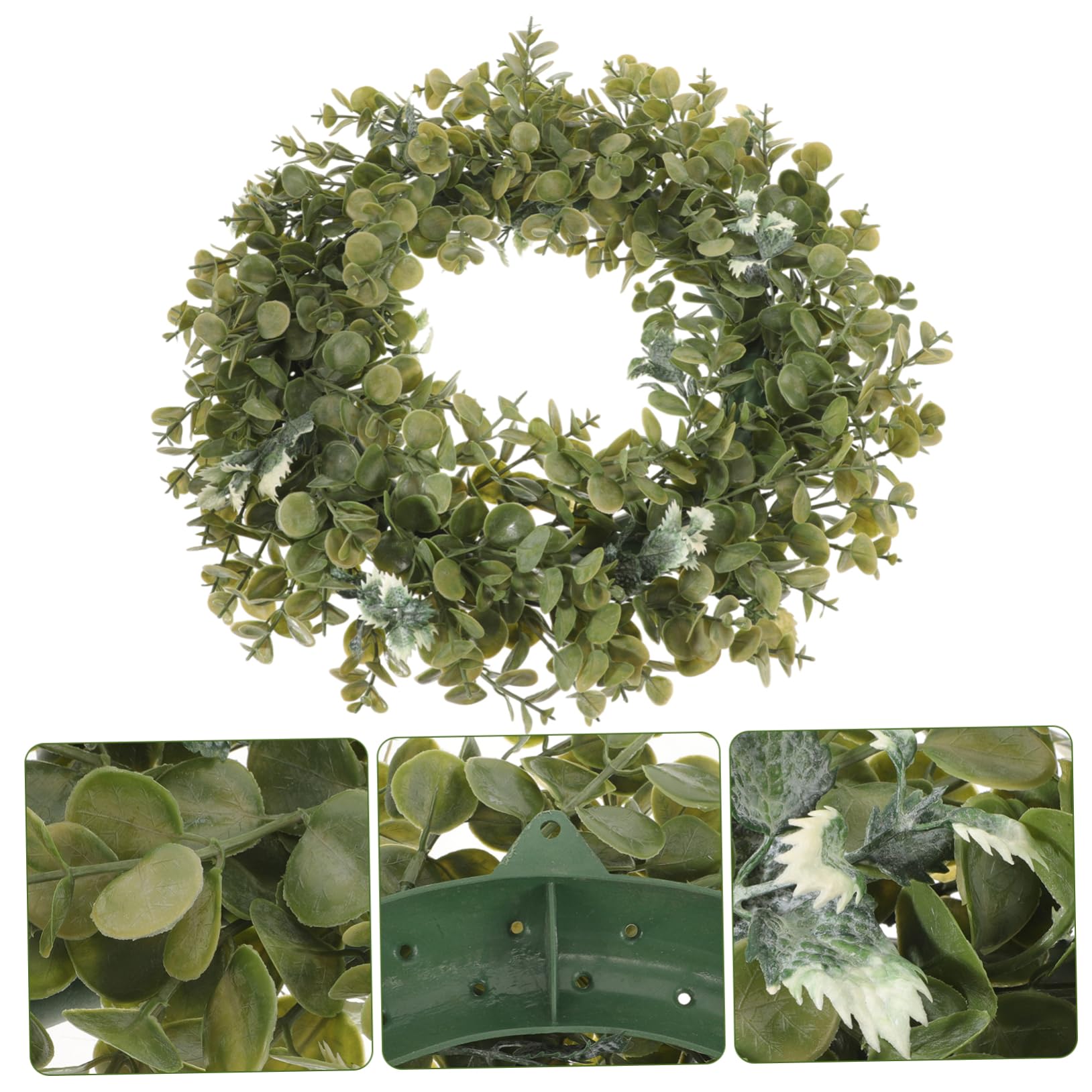 1stück Eukalyptus-wandkranz Aus Kunstmaterial Für Hochzeiten Türdekoration Und Festliche Anlässe Grüner Pflanzenkranz Dekorative Haushaltsgirlande