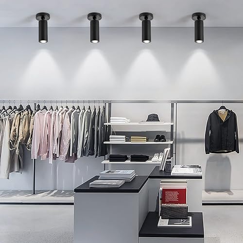 Miniatura 8 de JARLSTAR Foco de techo LED de 5 CCT seleccionable, lámpara ajustable de montaje empotrado, 12 W, CRI 90+ para sala de estar, dormitorio, negro, 3