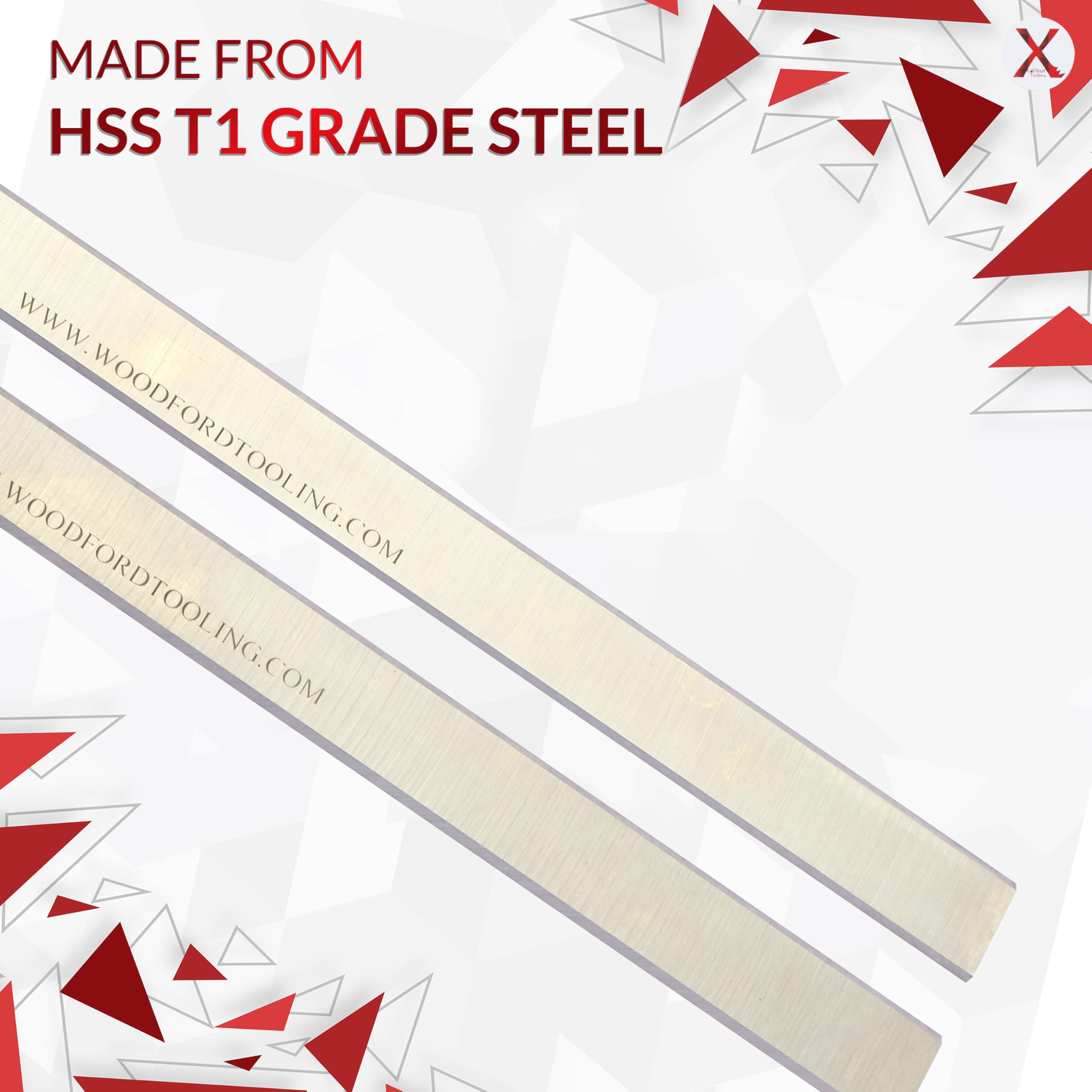 Cuchillas de cepilladora HSS de 12.5 pulgadas, se adapta a Belsaw 910 – doble borde (paquete de 2)