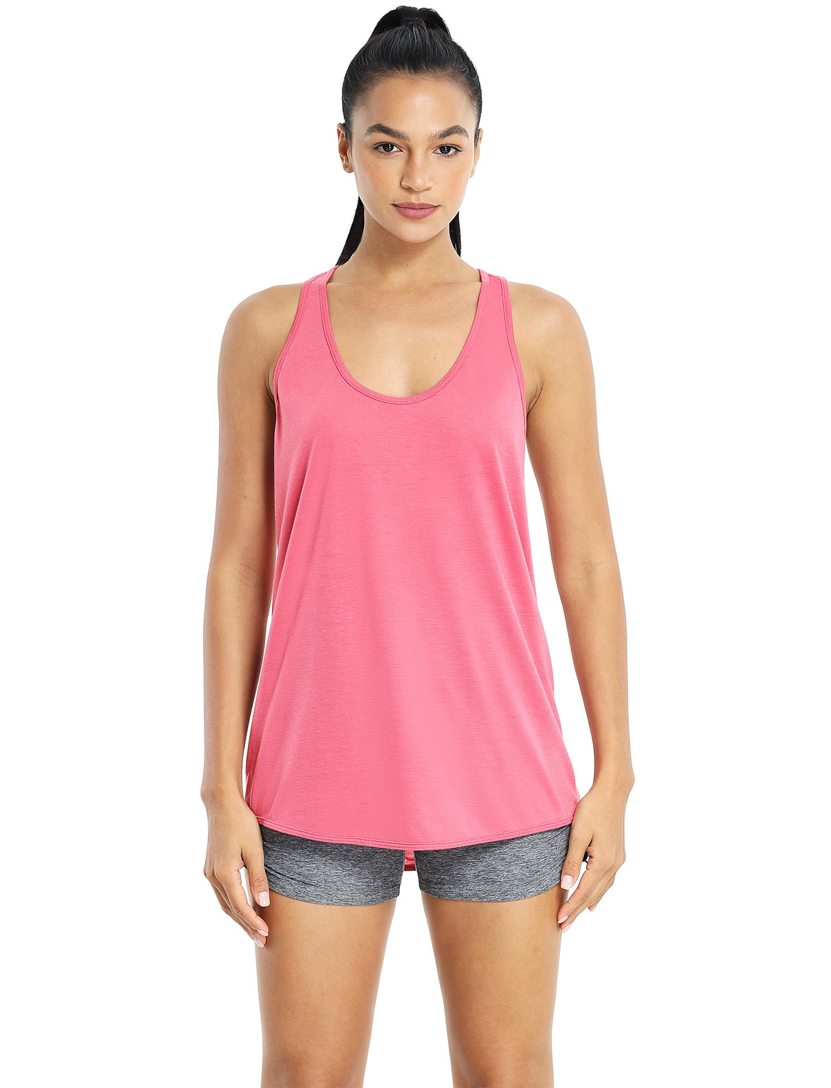 icyzone Camiseta sin Mangas de Yoga Deportiva para Mujer Chaleco Deportivo, Pack de 2 - 5