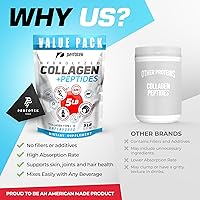 Vista 7 de Colágeno en polvo para mujeres y hombres (5 libras) Tipos I y III sin sabor, fácil de mezclar, péptidos de proteína hidrolizada sin OMG, alimentados