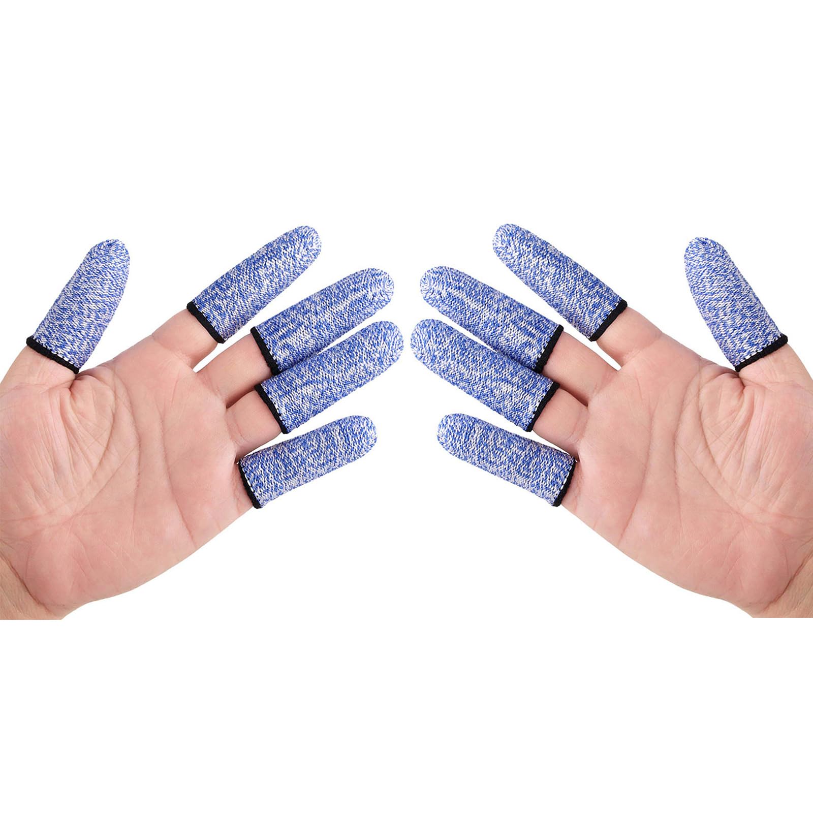 10Pcs Professional Cut Resistant Finger Protectors Flexible Comfort Fit Levels Five Defense Against & Sharpened Tool Cut Protective Work Gloves Flexible Hand Protectors