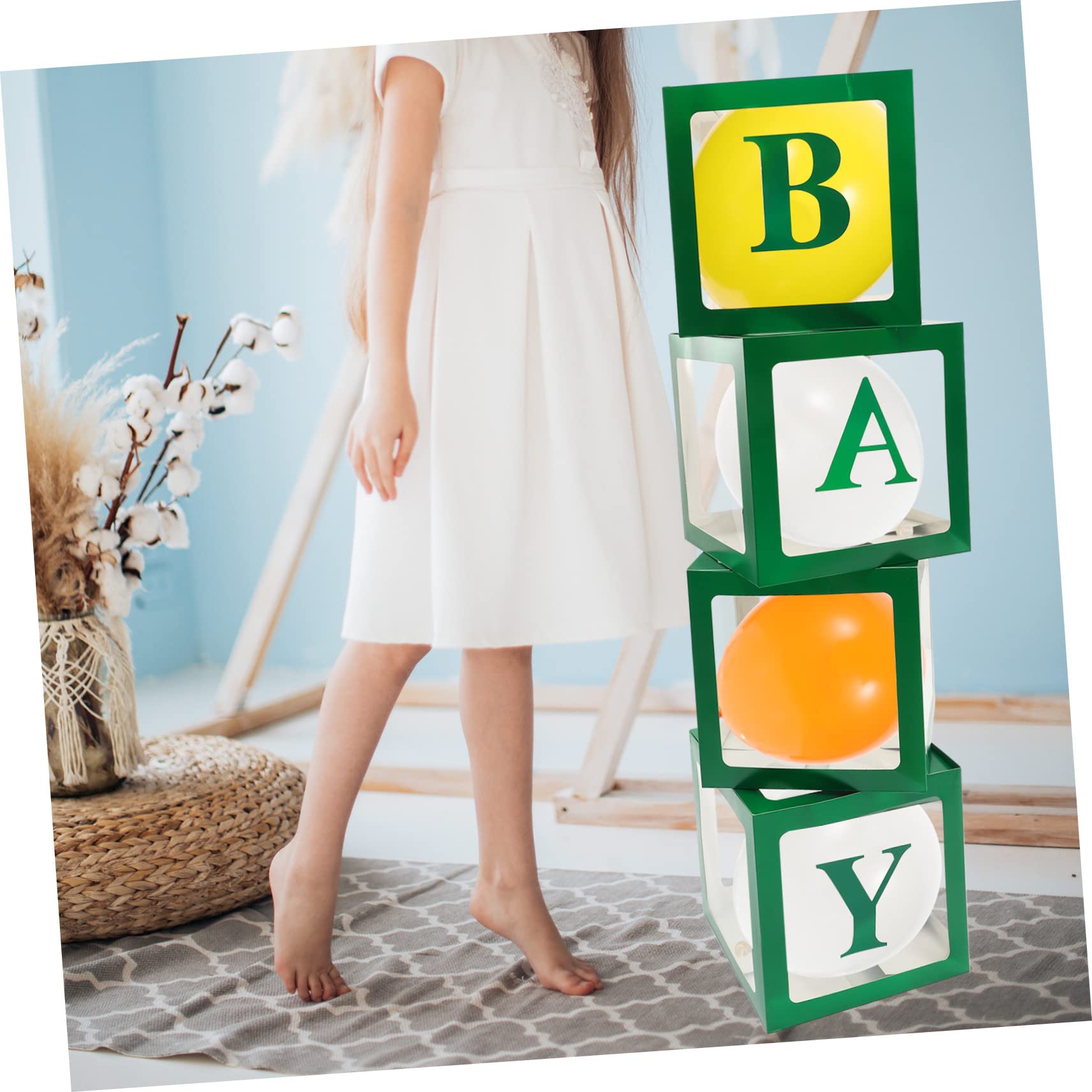 Scatole per Palloncini in Carta Verde per Gender Reveal
