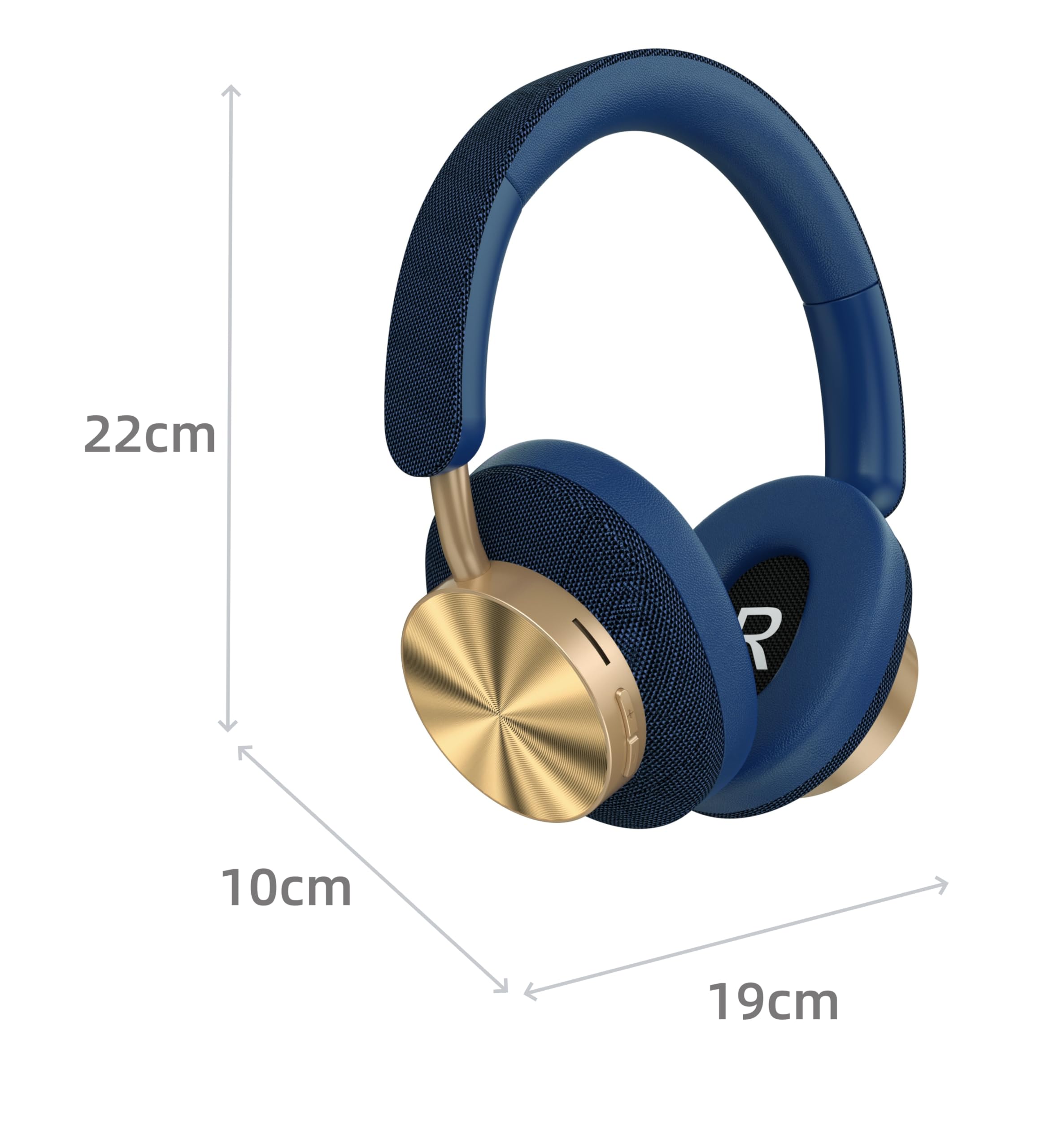 Next Destination ND-06 Auriculares Inalámbricos de Diadema Bluetooth 5.3, Bajo Potente, Batería 40H, Ajustables, Deportivo, Cancelación de Ruido, Cascos Supraaurales Wireless Headphones Over-Ear Azul