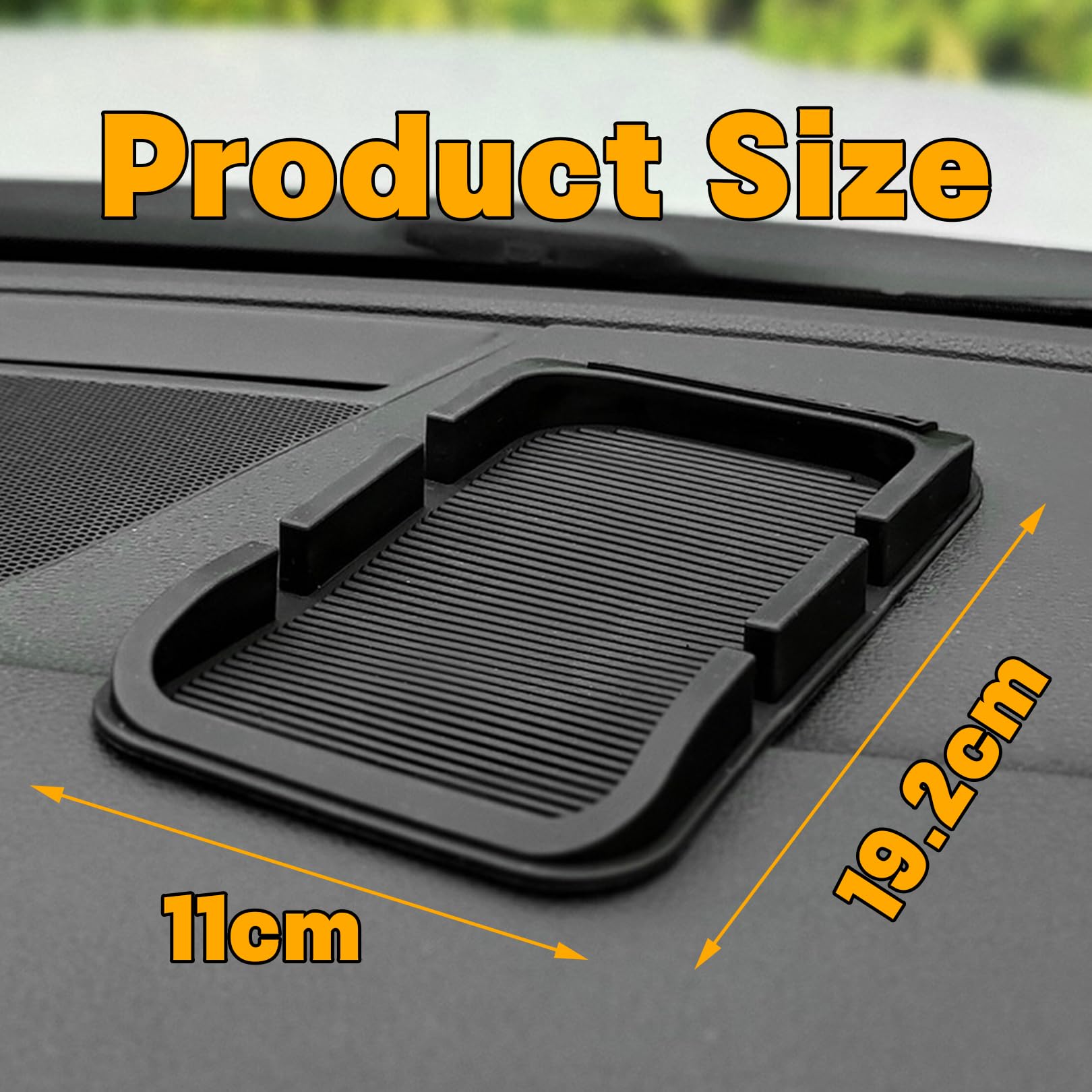 4er Set Antirutschmatten Auto - 19x12cm Schwarz Für Handy & Kleinteile Am Armaturenbrett