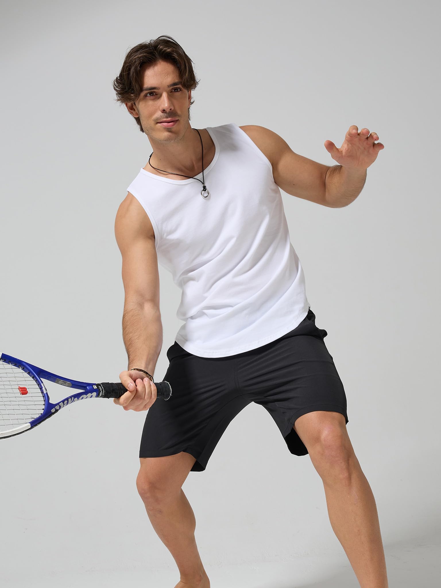 Arcweg Traje de baño para hombre con forro de compresión y bolsillos con cremallera, secado rápido, pantalones cortos de natación
