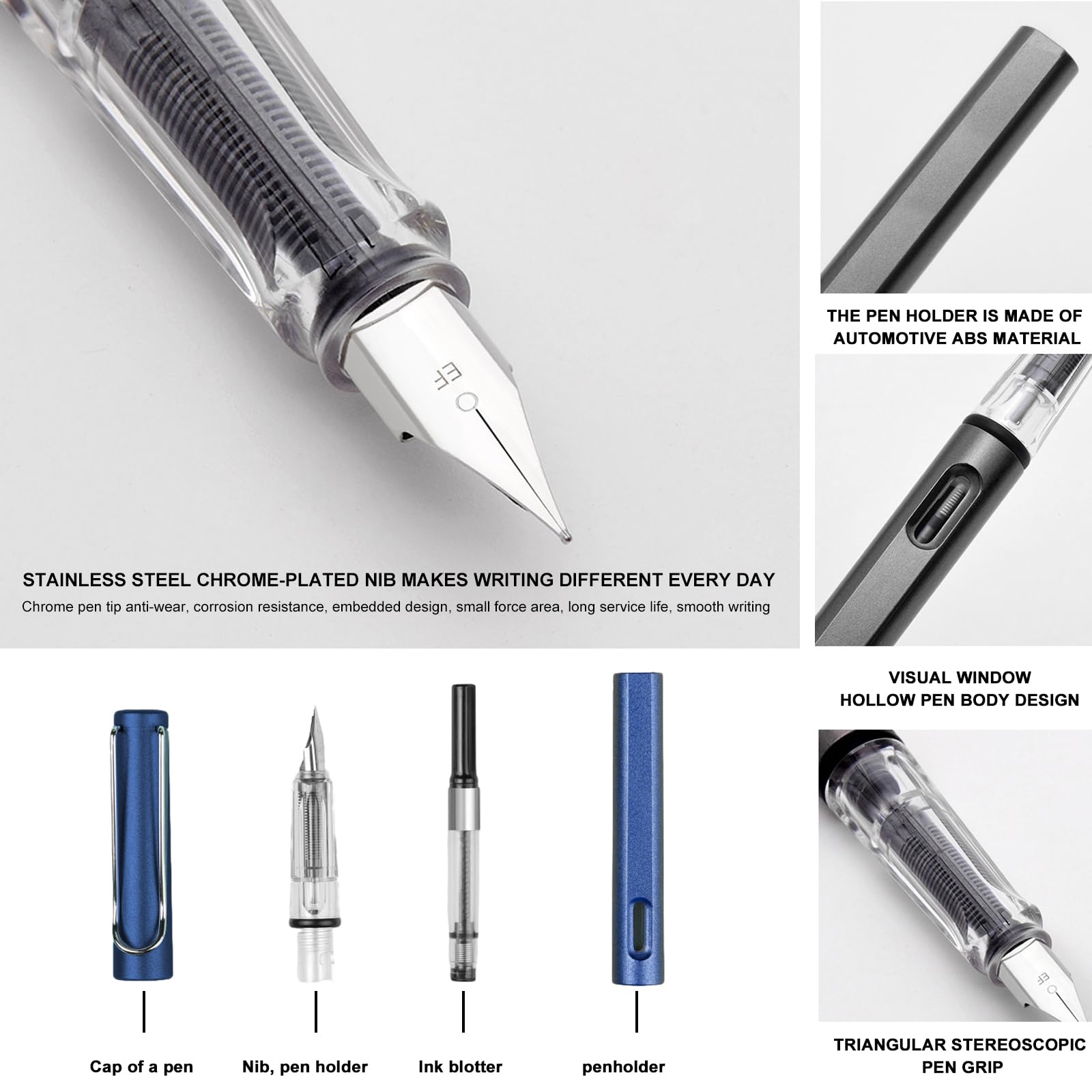 Stylo à encre stylo plume,Minging 2 jeux de stylos plume Comprend 4 Stylo à encre stylo plume,Minging 2 jeux de stylos plume Comprend 4