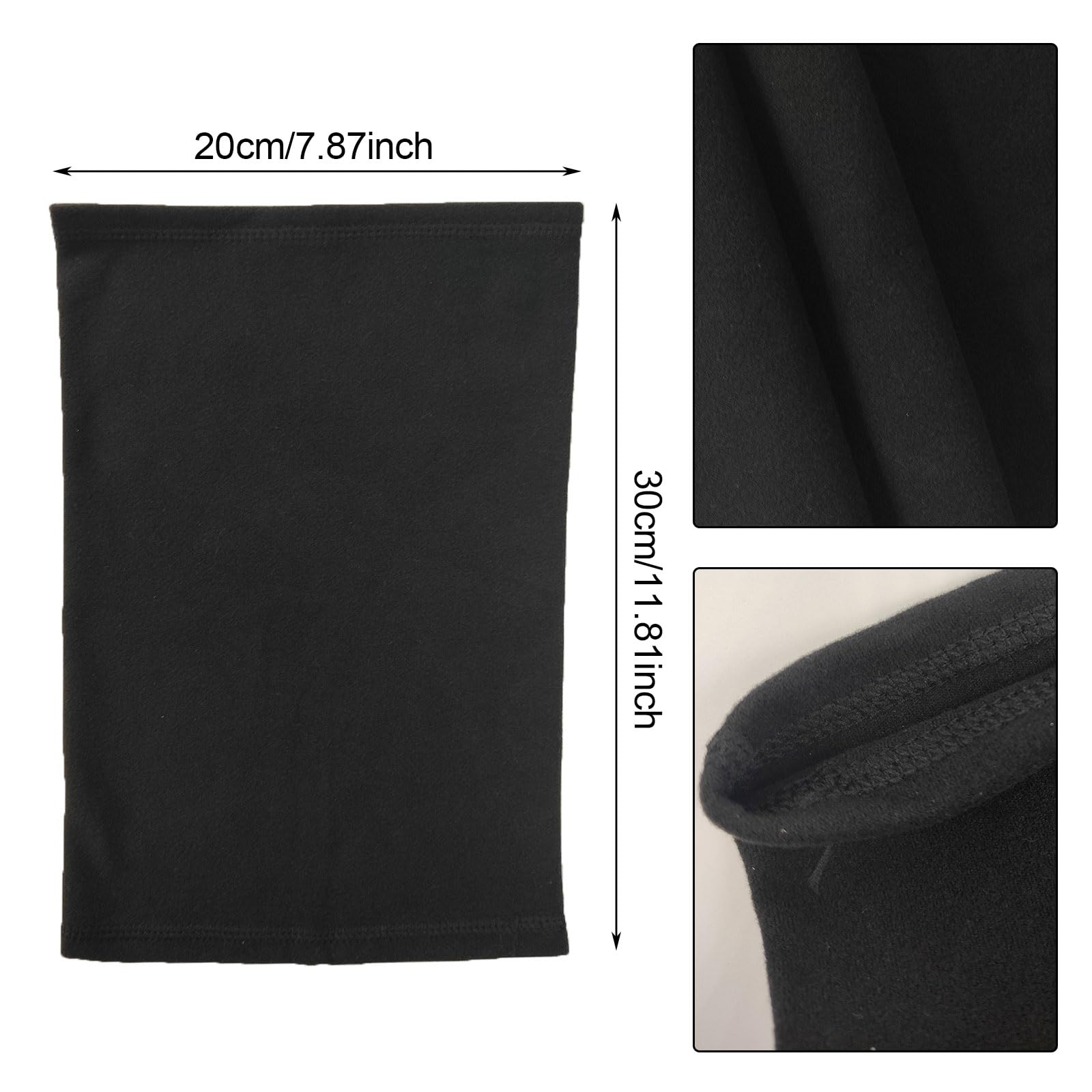 Bufanda de Cuello Deporte Calentador para Niños Niñas, Cubrecuello Invierno Running Montar a Caballo Talla única (Gris, Negro)