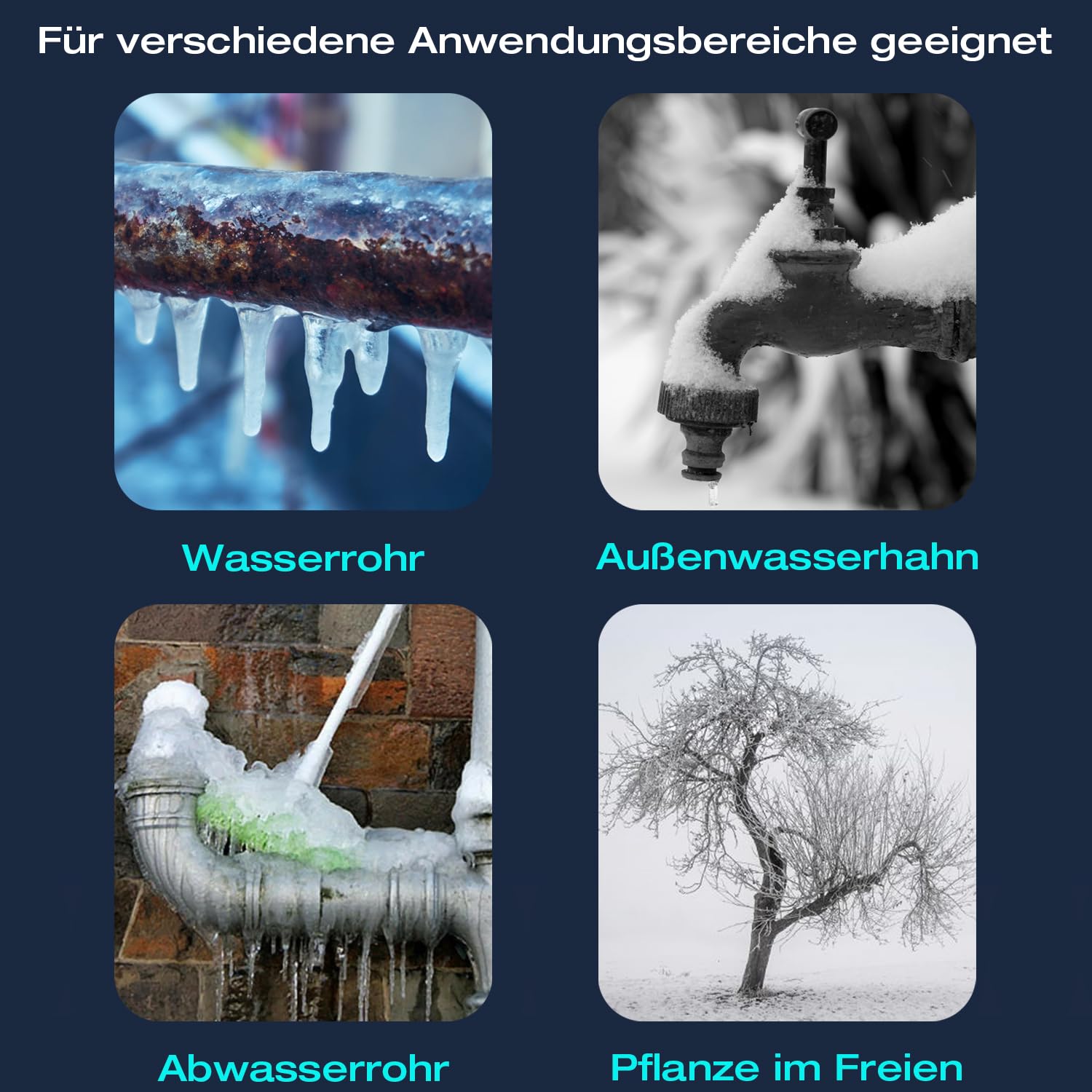 H&G Lifestyles 26W/m Heizkabel 15M Selbstregulierend – Dachrinnenheizung 230V für Dachrinne, Wasserrohre & Leitungen – Frostschutz Begleitheizung gegen Eis & Schnee