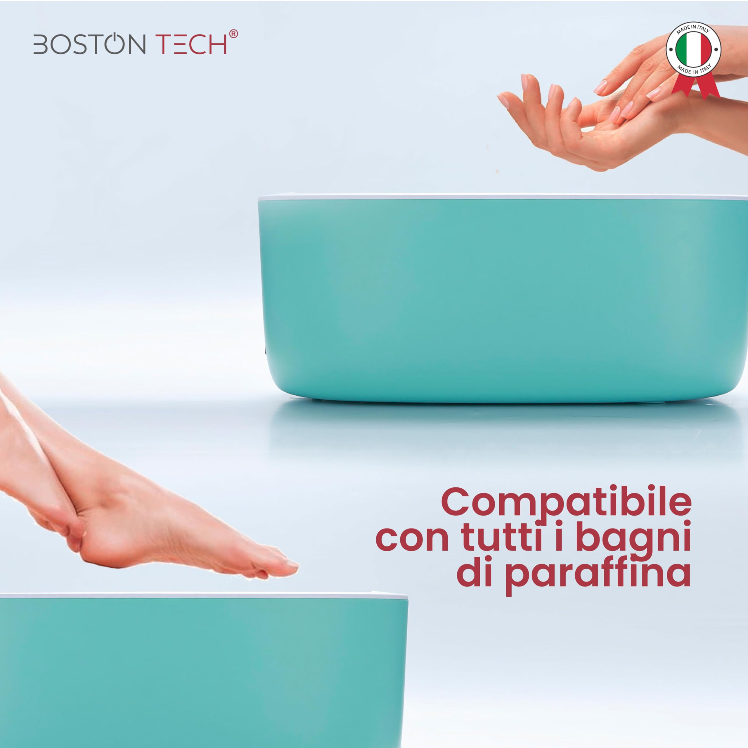 Paraffina Boston Tech per mani e piedi, riabilitazione antiossidante, trattamento di artrite e osteoartrite, idrata e nutre, confezione da 2 blocchi x 500 g Neutro