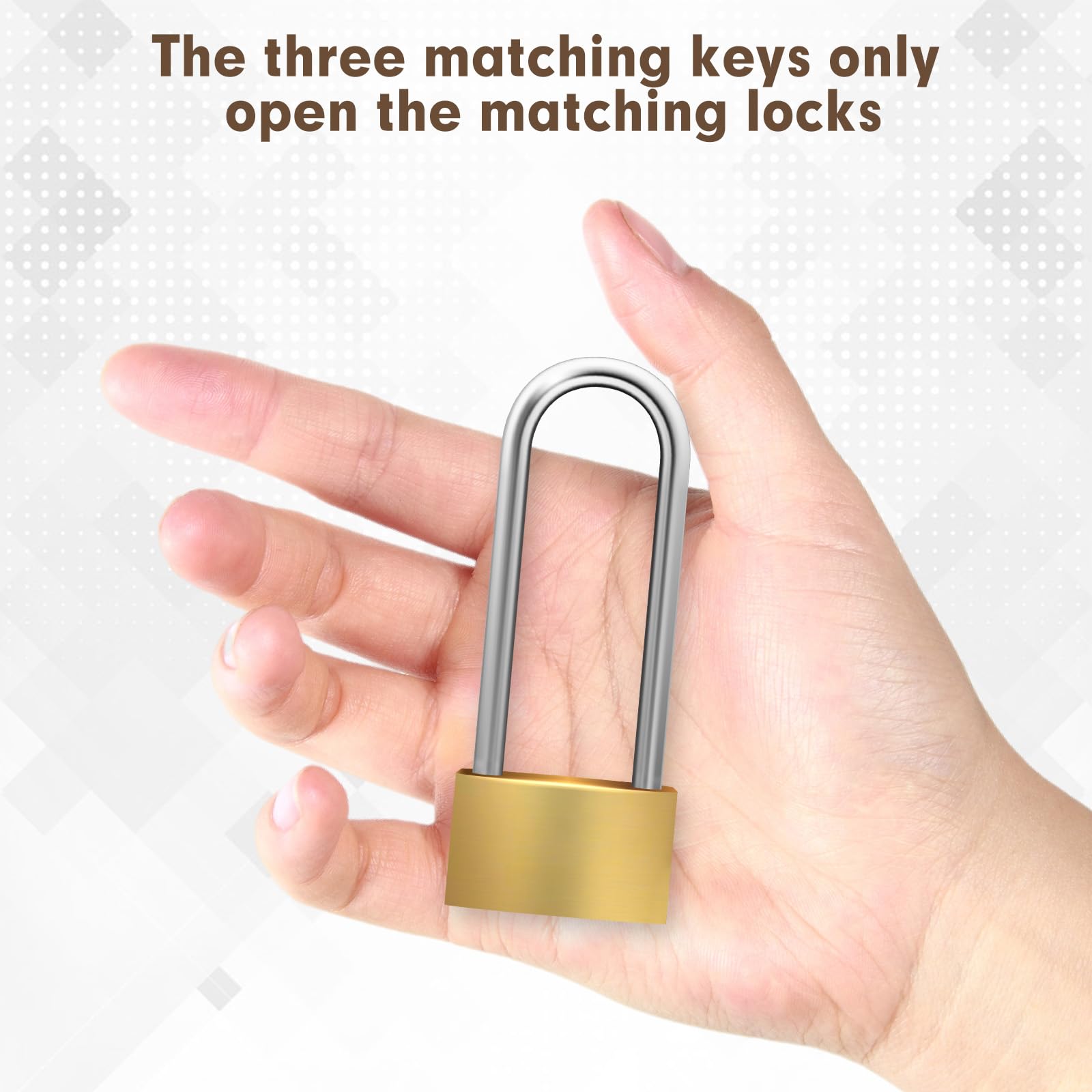 xdg 2pcs Heavy Duty Long Padlock with Keys - Outdoor High Security Key Padlock for Shed Warehouse, Garage, Garden, Gate -40mm - Image 4