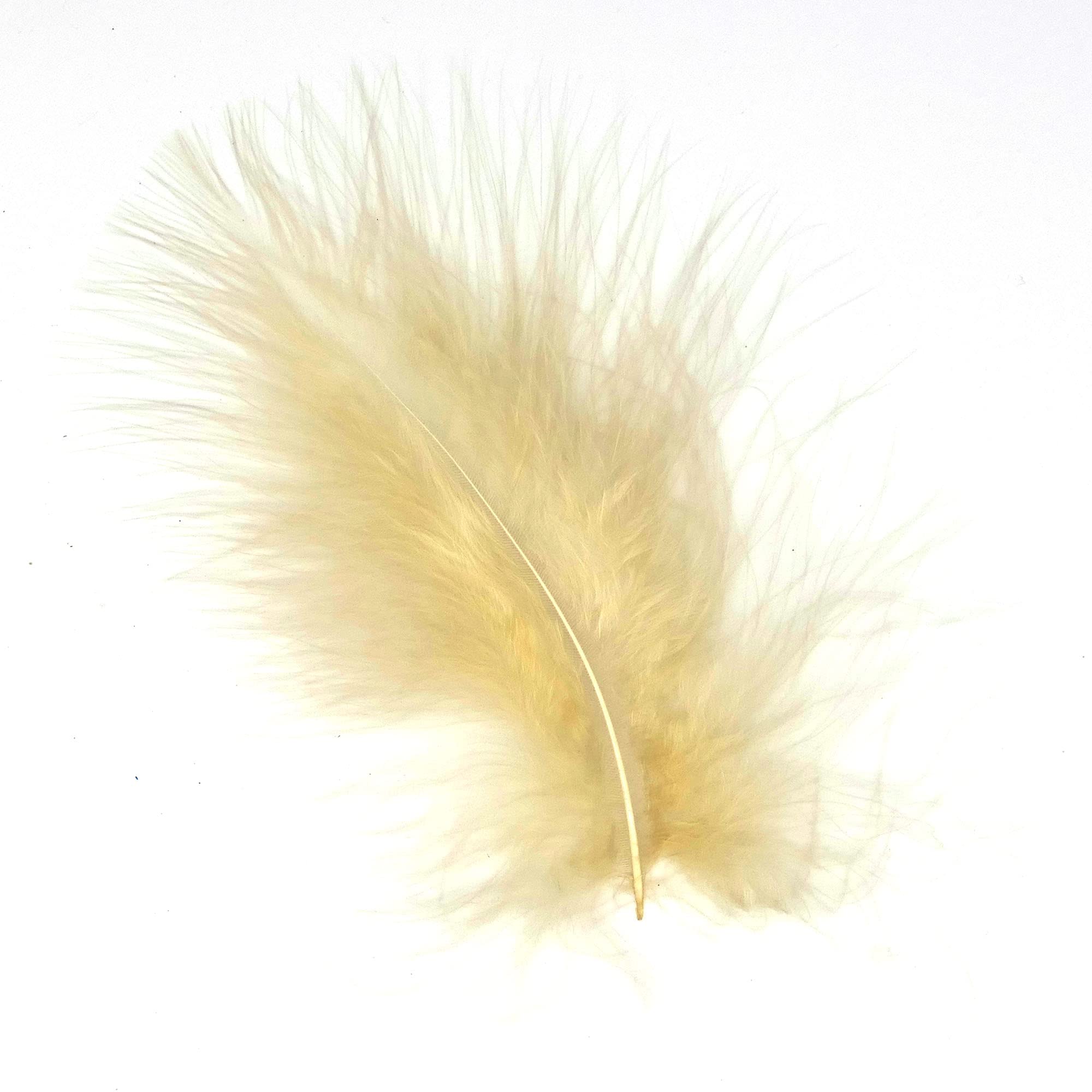 Marabou Feathers 20 Per Pack, 10-15 cm, Fluffy & Soft, 26 Colours (Natural - 20 Pack)