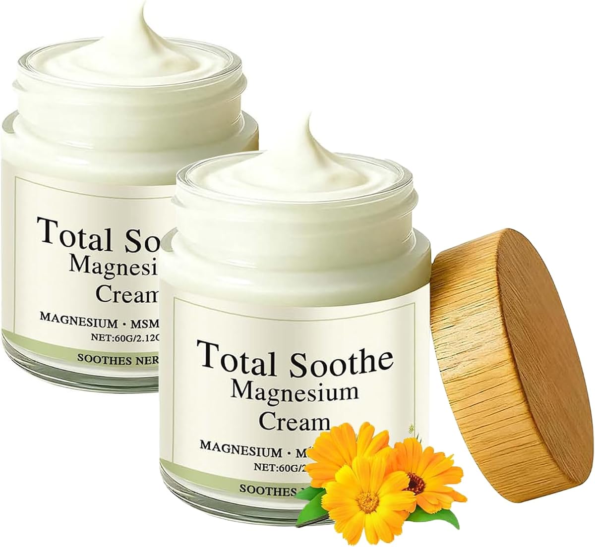 Total Relief Magnesium Cream,Mineral Delivery Formula & Arnica,Fast Absorbing, Non-Greasy Topical for Everyday Joint & Muscle Comfort(2pc)