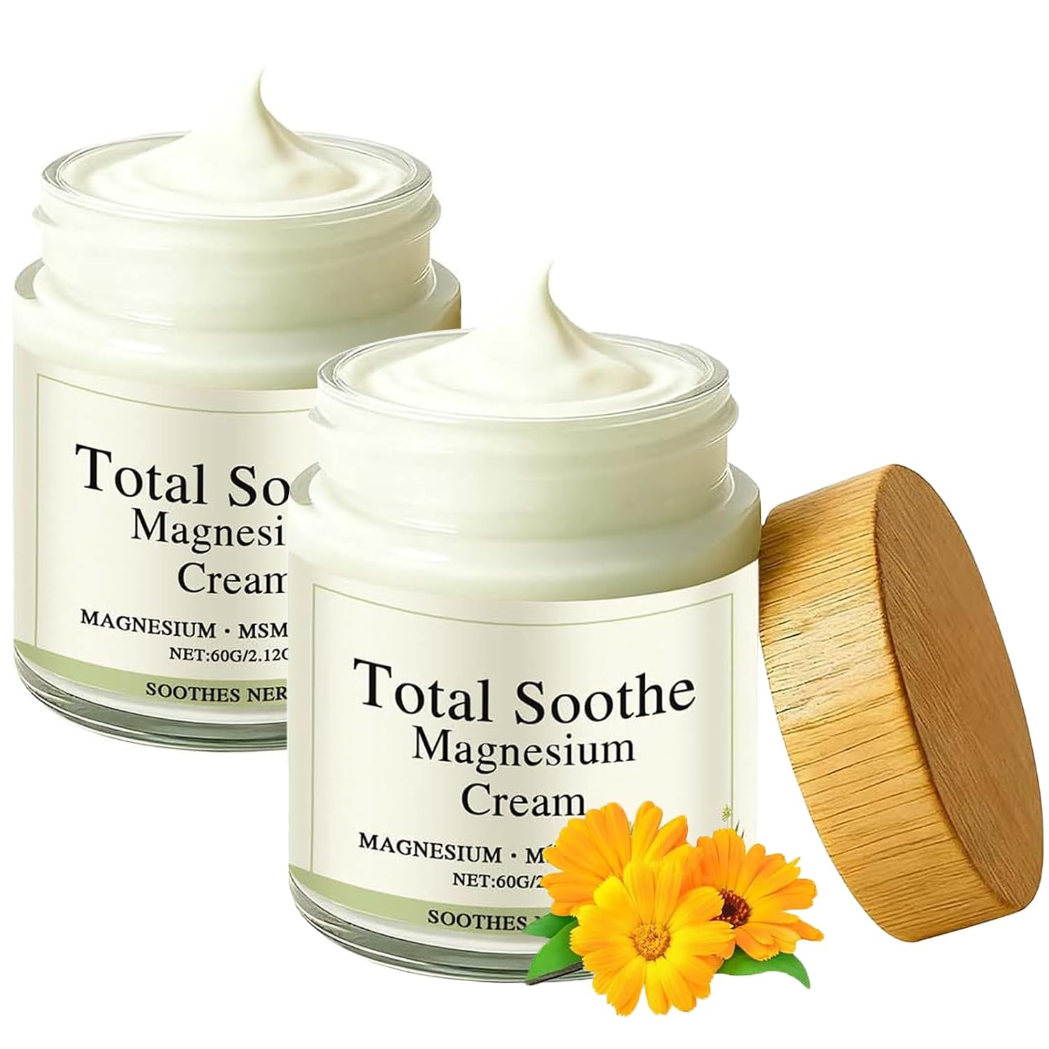 Total Relief Magnesium Cream,Mineral Delivery Formula & Arnica,Fast Absorbing, Non-Greasy Topical for Everyday Joint & Muscle Comfort(2pc)