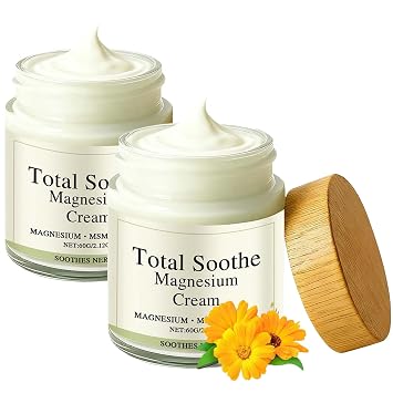 Total Relief Magnesium Cream,Mineral Delivery Formula & Arnica,Fast Absorbing, Non-Greasy Topical for Everyday Joint & Muscle Comfort2pc