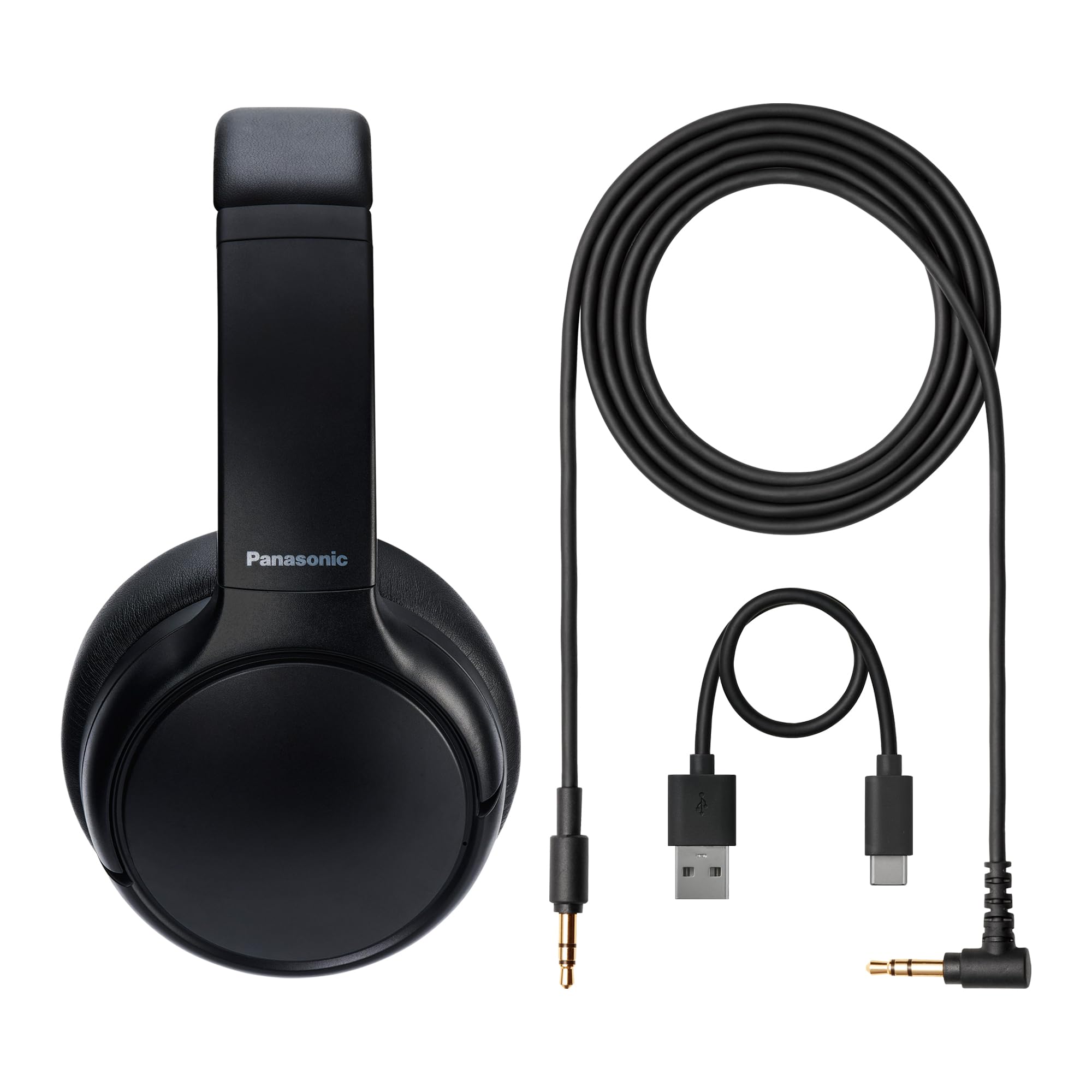 Panasonic M600, Auriculares inalámbricos con Cancelación Activa de Ruido Híbrida, Diseño Giratorio Supraaural, Bluetooth 5.3, Micrófono Integrado, hasta 65 Horas De Reproducción, Negro, RB-M600BE-K