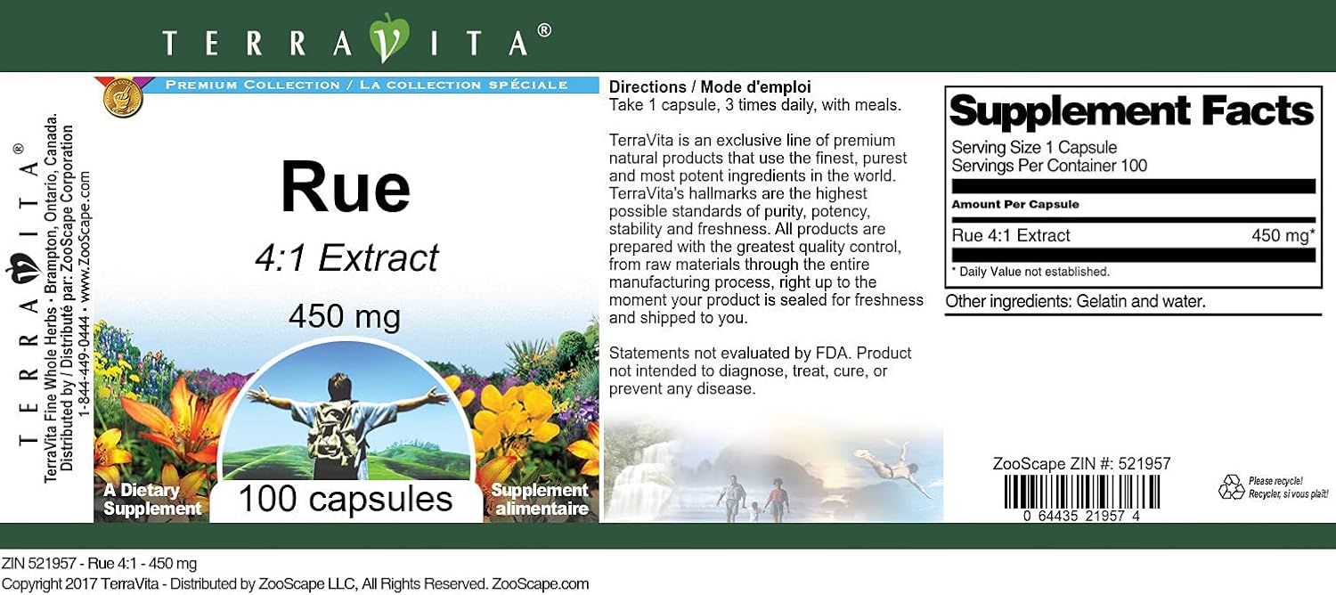 Rue 4:1-450 mg (100 Capsules, ZIN: 521957) - 3 Pack