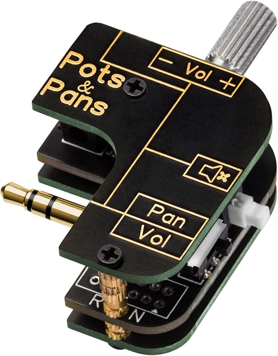myVolts Pots and Pans - potentiometer volume control with pan mode and mute button