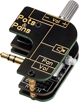 myVolts Pots and Pans - potentiometer volume control with pan mode and mute button