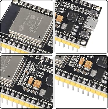 development Board 2.4 GHz Dual Core WLAN WiFi + Bluetooth 2-in-1 Microcontroller ESP-WROOM-32 (2 Pack)