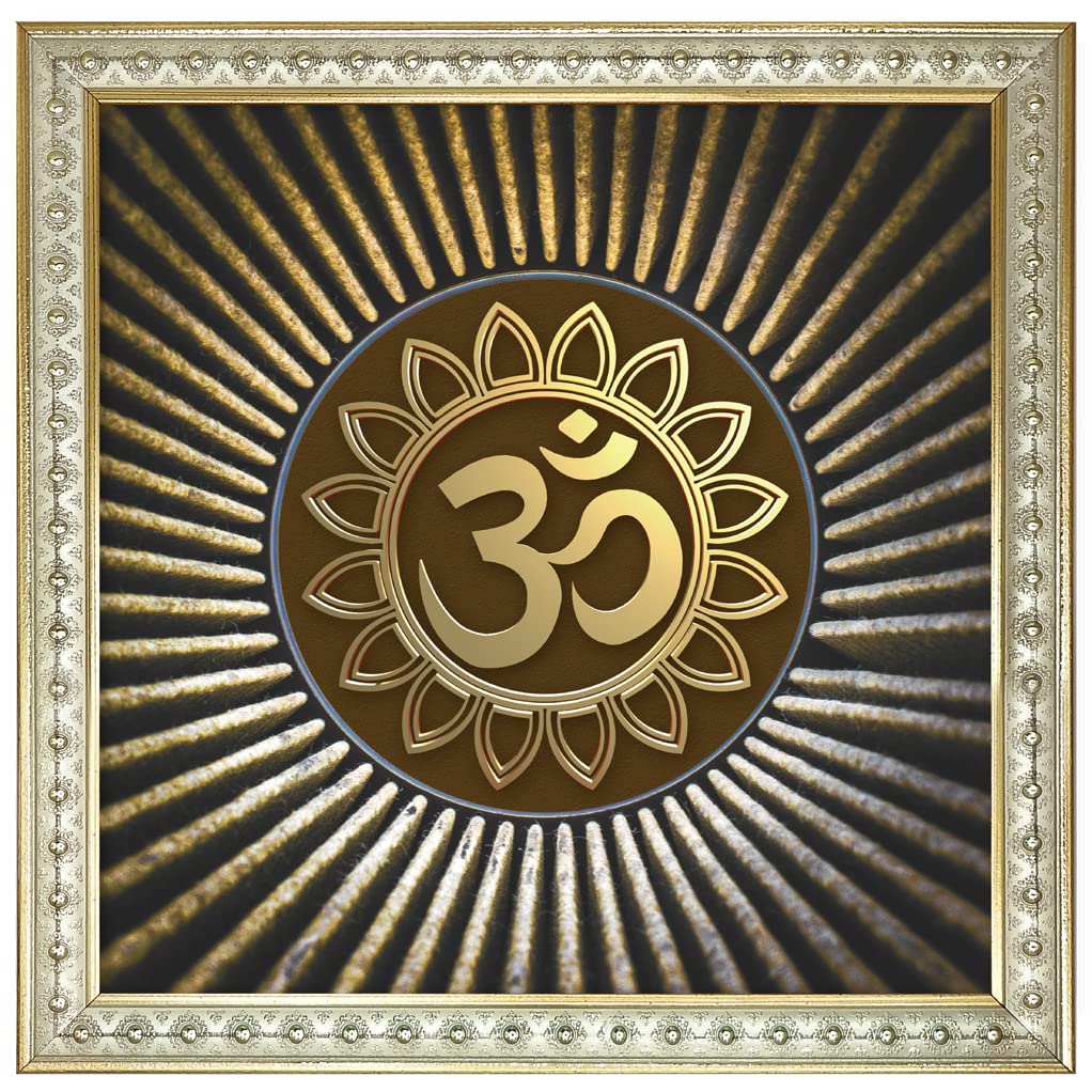 ArtX OM Namah Shivaya Framed Painting, 12.5 x 12.5 inch, Laminated Artwork with Frame, Set Of 1(Om_Golden_Frame) (B09W9KSCQV) Amazon Price History, Amazon Price Tracker