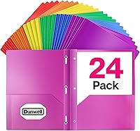 Vista 15 de Carpetas de plástico de dos compartimientos con dientes, tamaño carta, 2 carpetas de bolsillo de poliéster con cierres, Rojo vivo. Paquete de 2