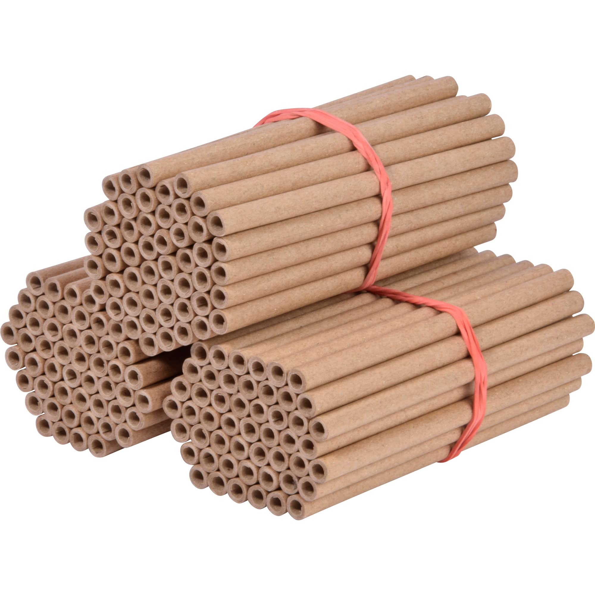 dobar® 22890e Pappröhrchen 450er Set - Füllung für Bienenhotels aus 100% recyceltem Altpapier - Wildbienen Nisthilfen Papphülsen Made in Germany - inkl. Wildblumenmischung - Ø8 Ø6 Ø4 mm & 12 cm lang