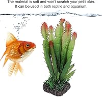 Vista 4 de Planta artificial de cactus, plantas acuáticas de plástico de simulación, terrario, reptiles, hábitats, decoración del hogar, para peces, acuarios