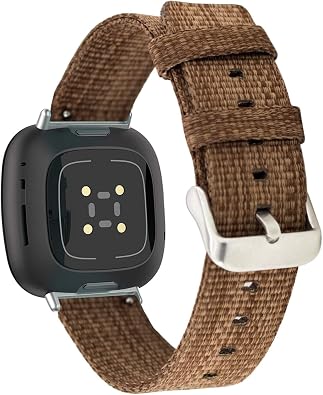 Bands Compatible with Fitbit Sense 2/Versa 4/Versa 3/Sense, Breathable Woven Fabric Strap, Adjustable Replacement Wristbands for Women Men