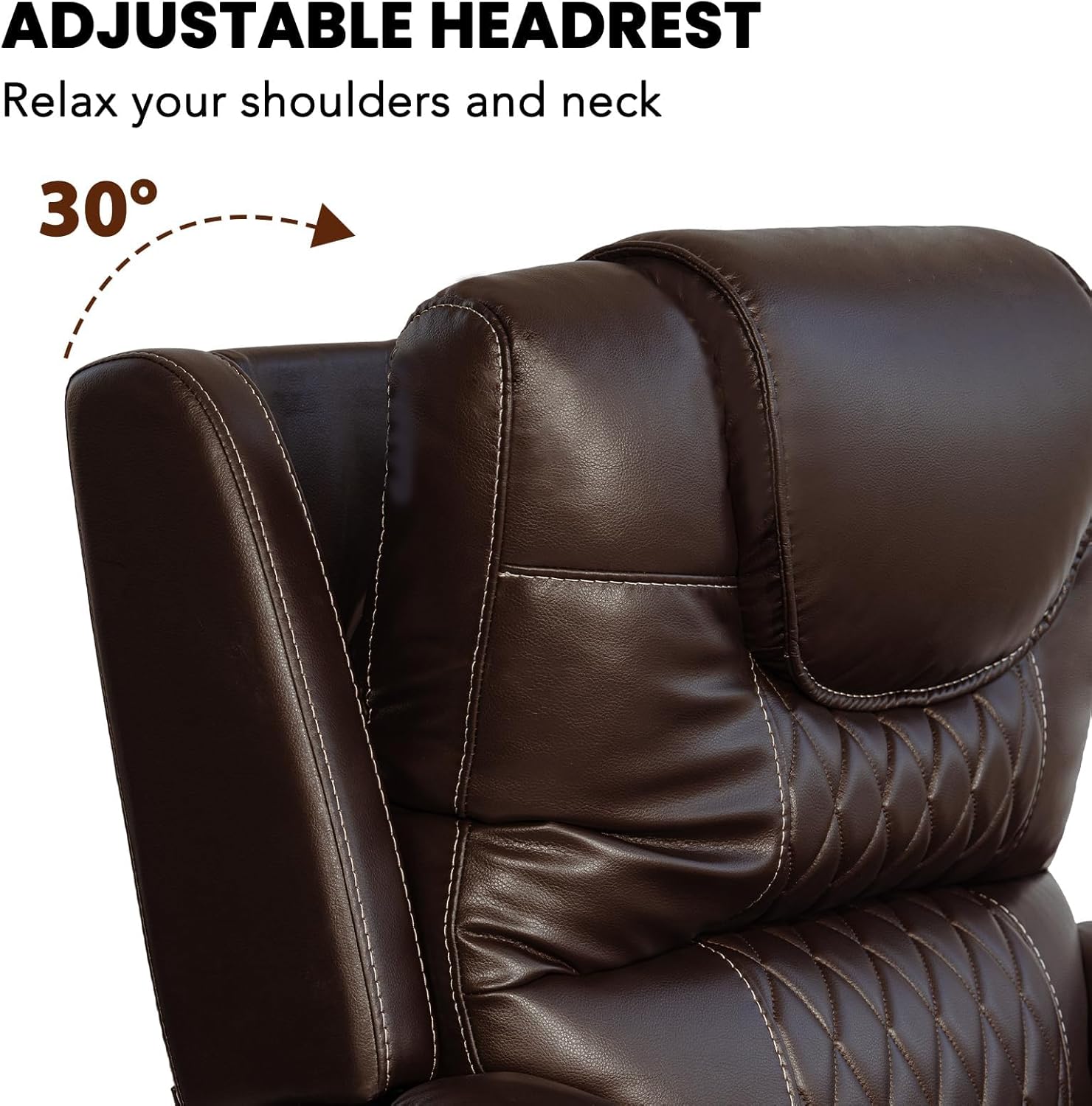 EONIX Triple Motor Lay Flat Power Lift Recliner Chair for Elderly with Massage, 400lbs Electirc Lift Chair for Living Room, Independent Adjustable Backrest Headrest, Extended Footrest, Dark Brown