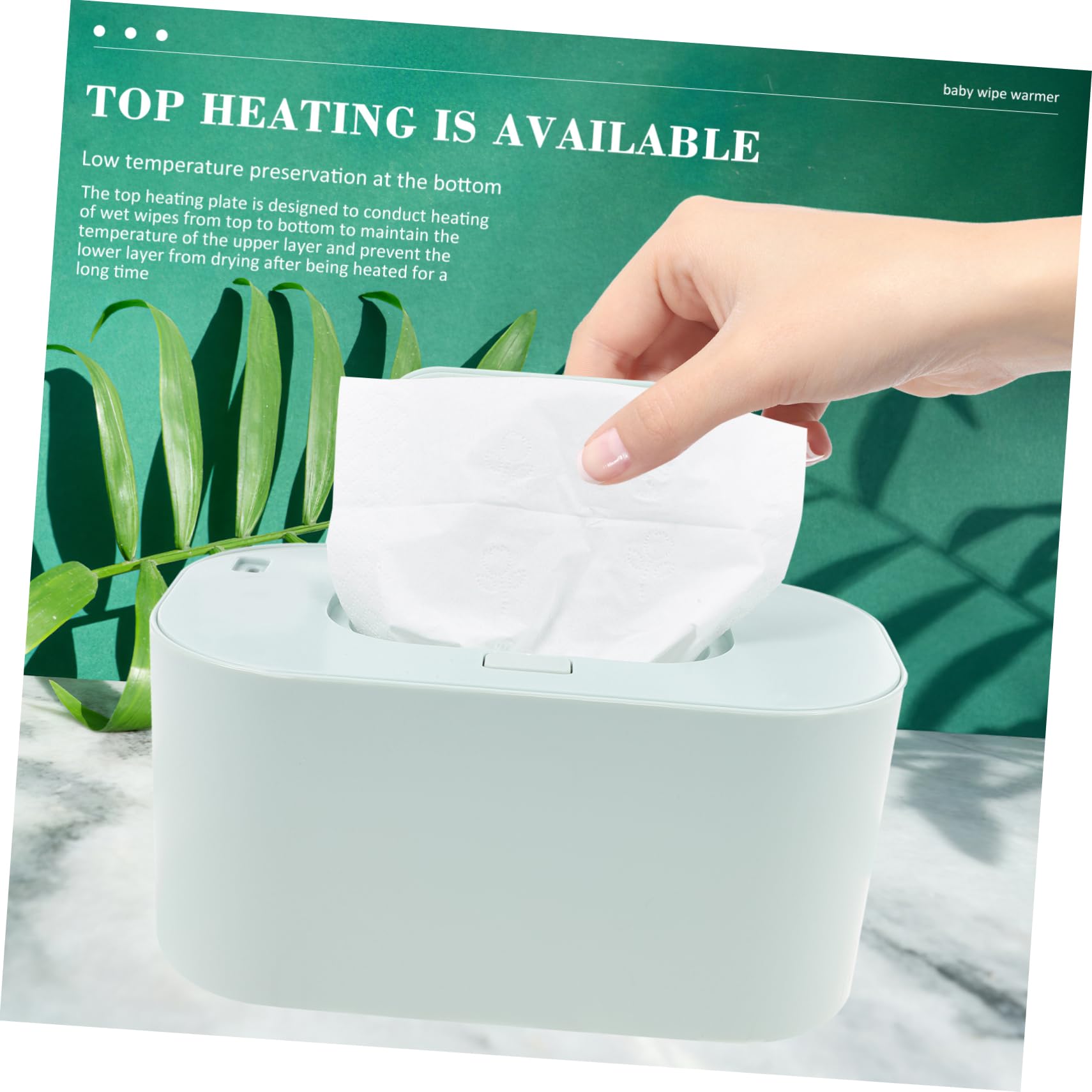 Amosfun 2 Stück Warmer USB Feuchttuchheizer mit Temperaturkontrolle Tragbarer Kabelloser Heizungsbehälter für Sensible Feuchttücher für Reisen und Unterwegs