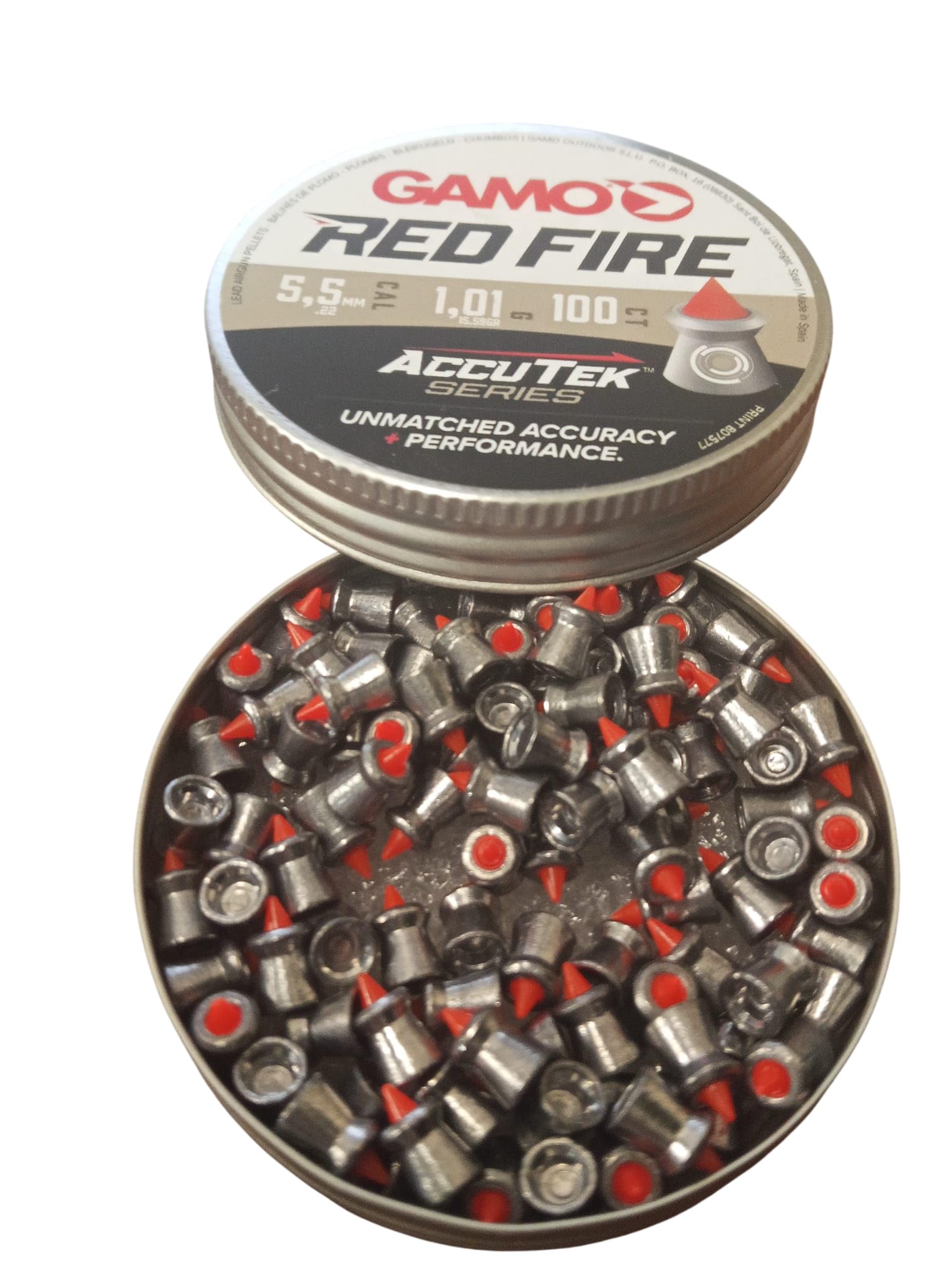 Super Pack Proyectiles de Alta Precisión 5.5mm (.22) – Combo Doble AccuTek Series: 200 Rocket Punta Reforzada + 200 Red Fire Punta Simétrica | 400 Unidades Especial Entrenamiento