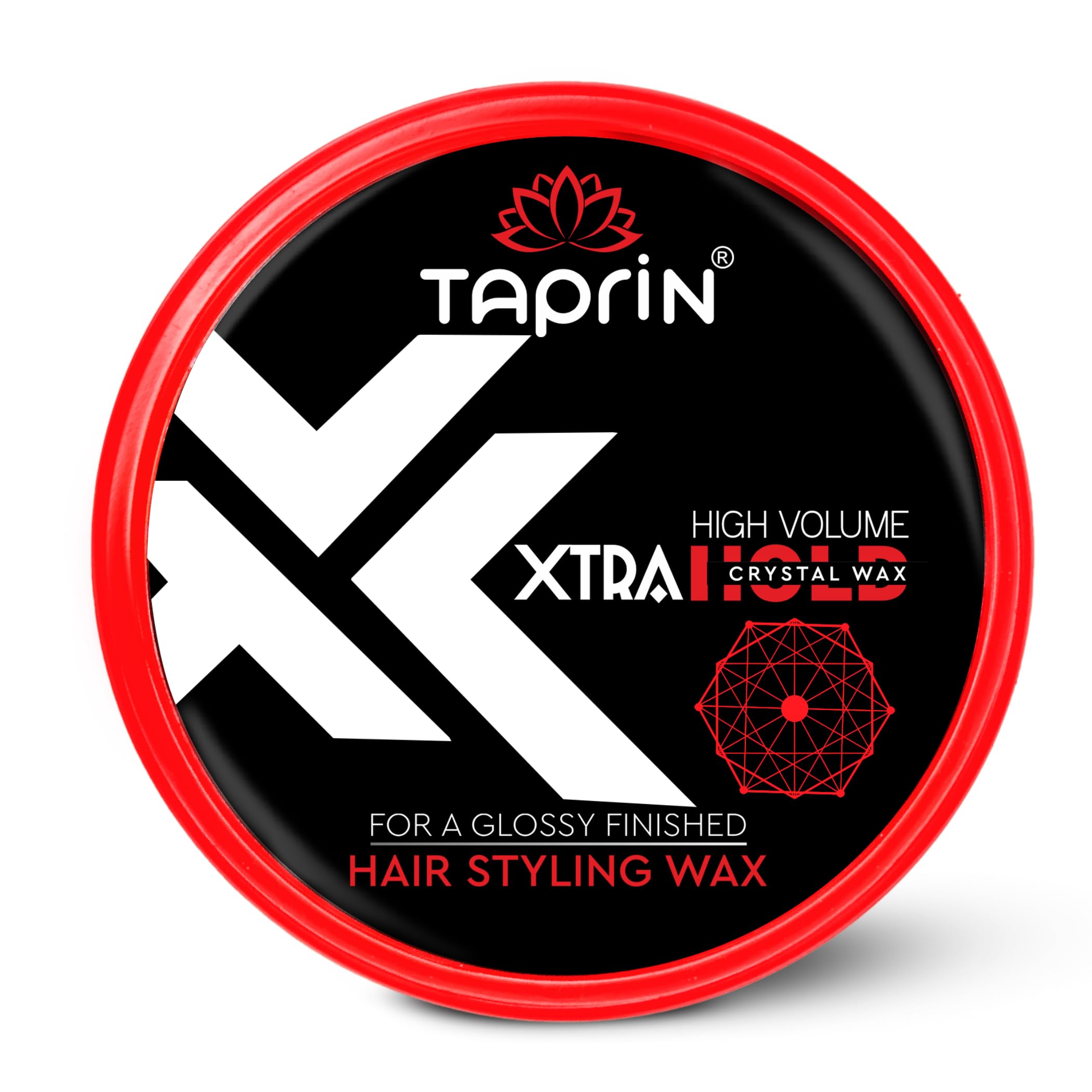Taprin High Volume Xtra Strong Hold Hair Styling Wax 80ml | Glossy Finish, Shine, Styling wax | Hair Wax for Men