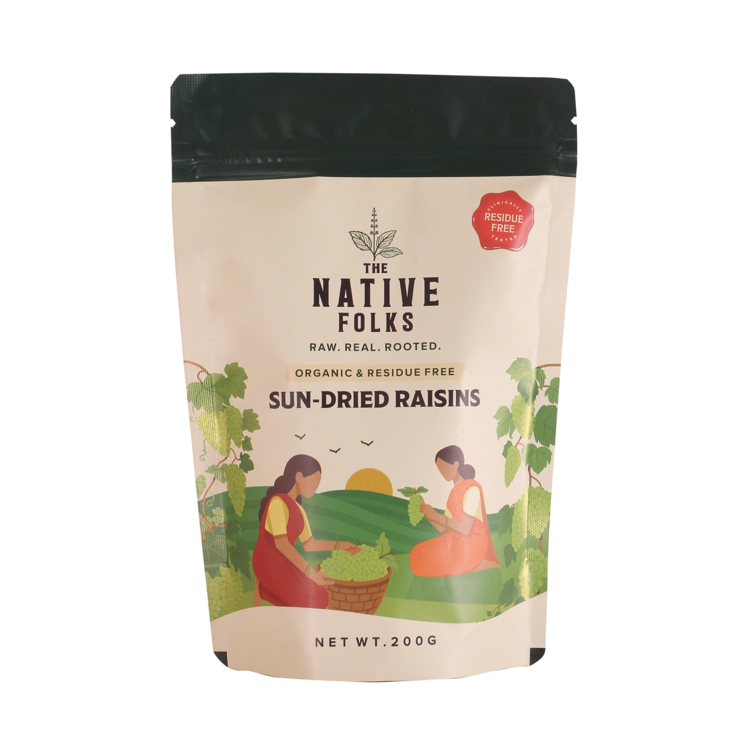 The Native Folks Organic Sun-Dried Raisins | 100% Natural & Handpicked Green Grapes | Naturally Sweet with No Added Sugar | Rich in Iron, Potassium & Antioxidants | Traditional Taste (200g)-image-30