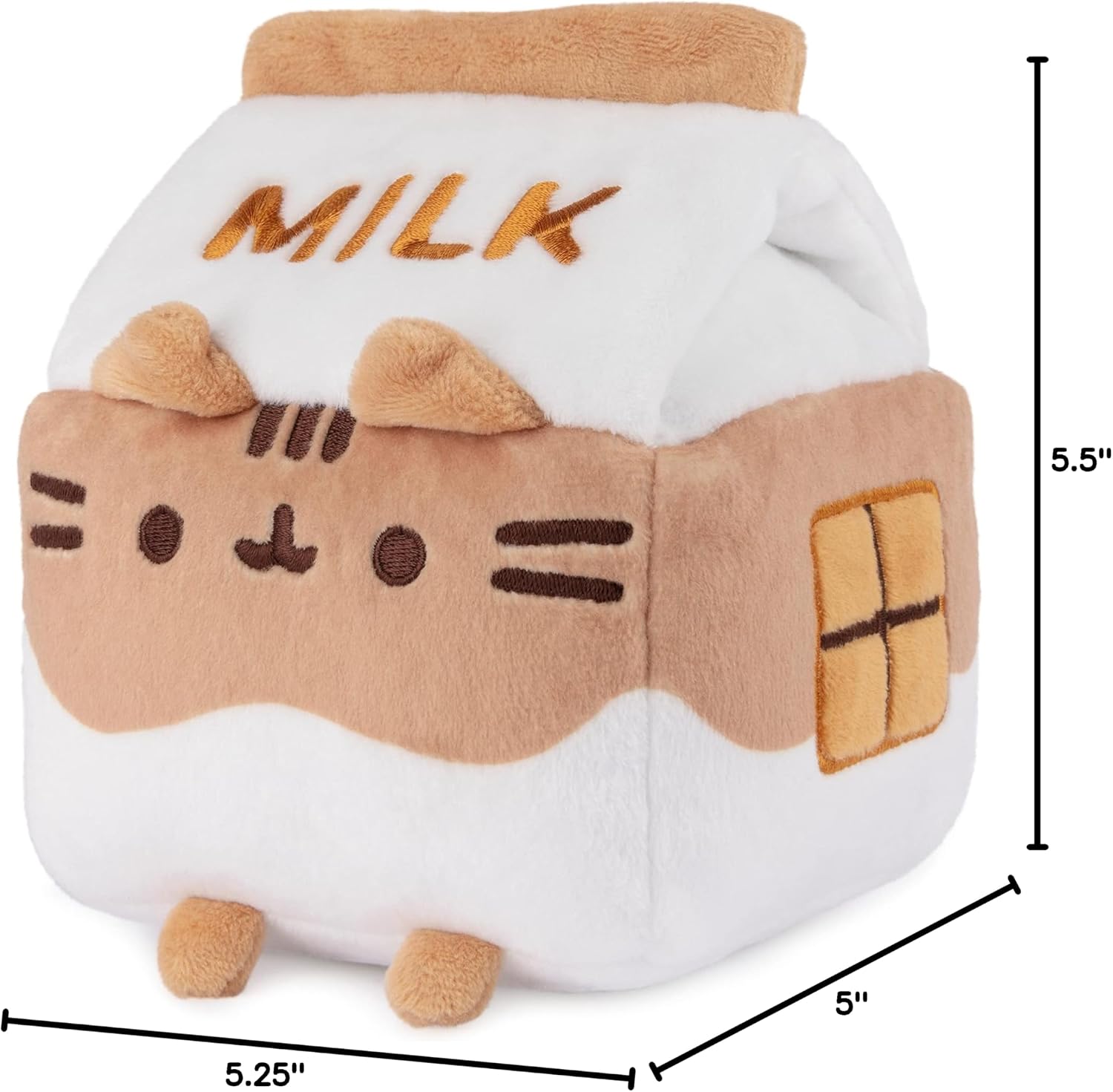 GUND Pusheen Chocolate Milk Plush Cat Stuffed Animal for Ages 8 and Up, Brown/White, 6”