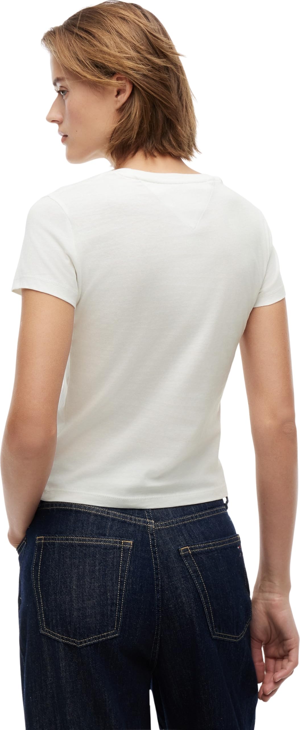 Tommy Jeans Camisetas de Manga Corta Mujer Pack de 2 con Cuello Redondo