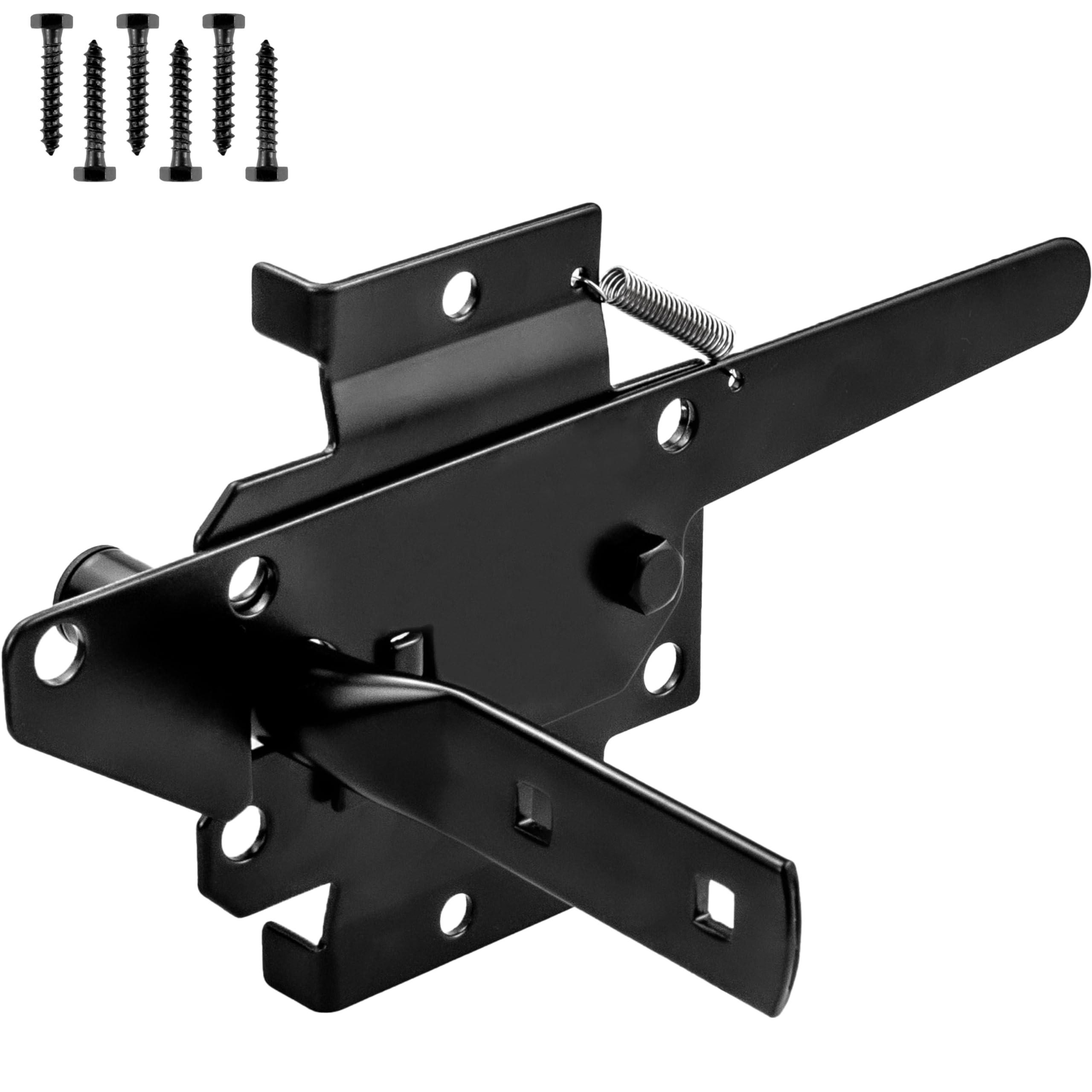 Photo 1 of MustGood Gate Latch for Wood Fence, Heavy Duty Self Locking, Automatic Release, Black