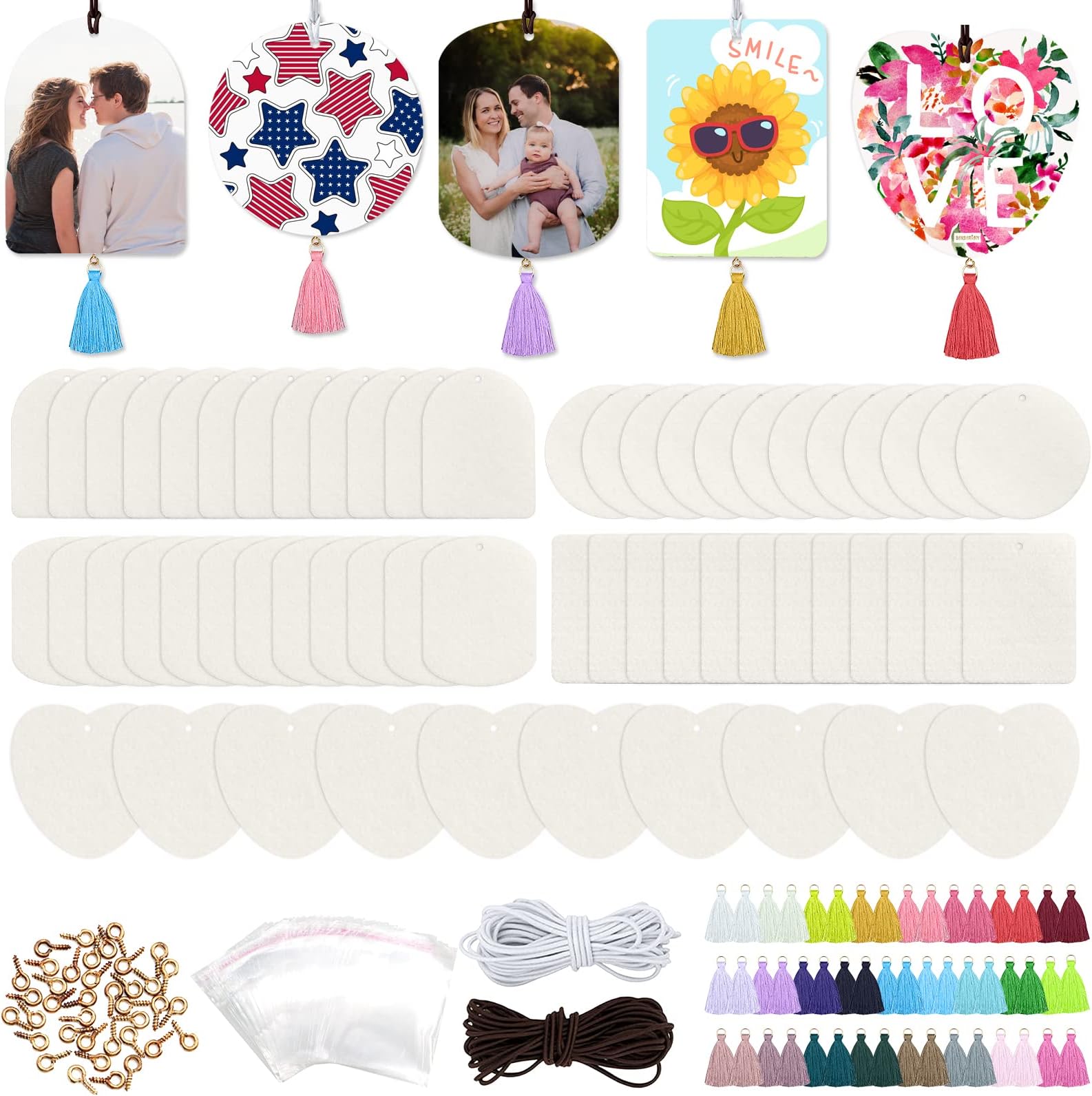 120 Pieces Sublimation Air Freshener Blanks DIY Air