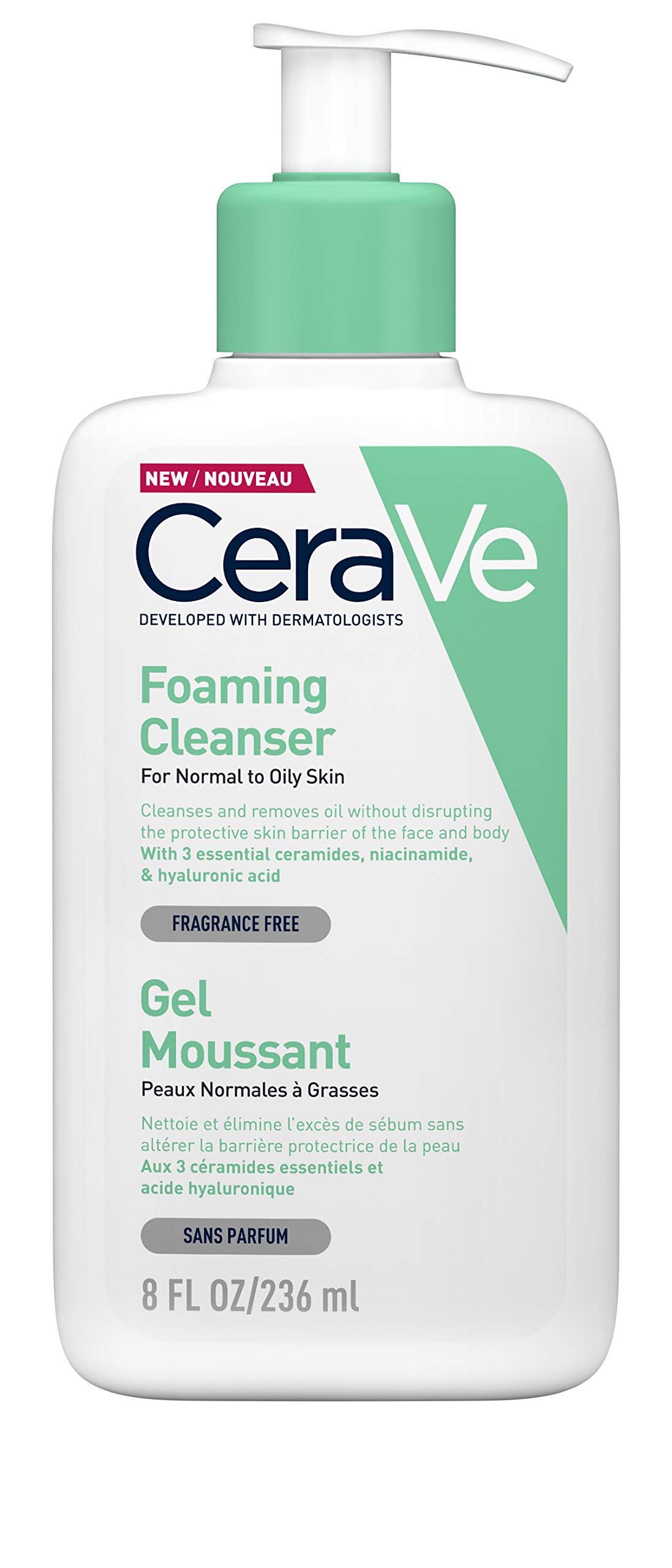 CeraVe Foaming Cleanser for Normal to Oily Skin 236 ml with Niacinamide