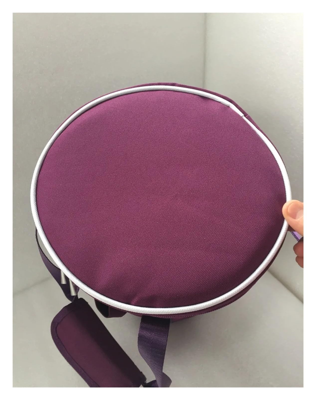 Bolsa para Cuenco Tibetano Bolso de tela acolchado color morado for sostener un cuenco tibetano cristal 6,5 pulgadas, bolso alto con forro móvil
