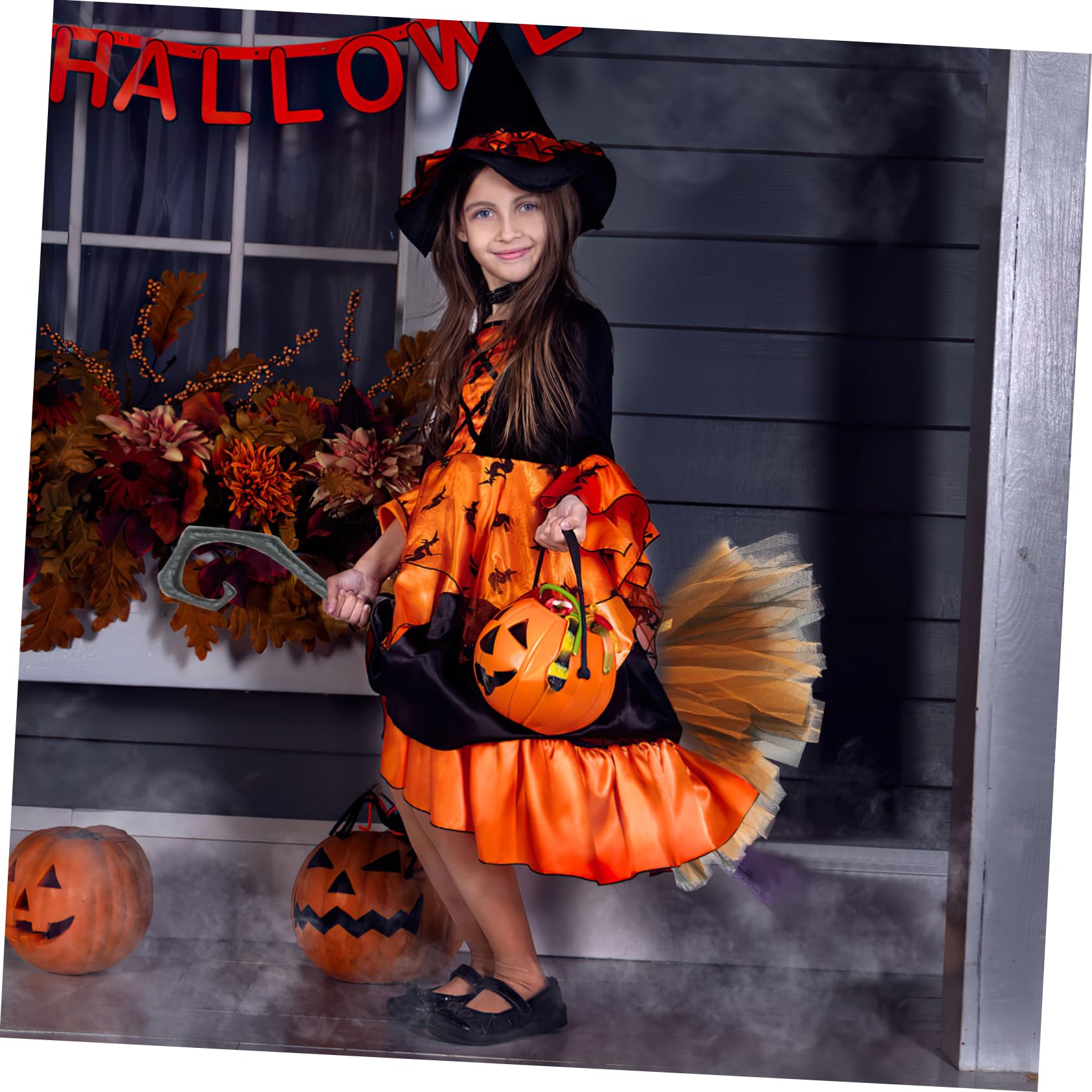 Gogogmee Halloween Witch Broom Prop Witch Broom Prop for Witch Cosplay Broom Halloween Supplies